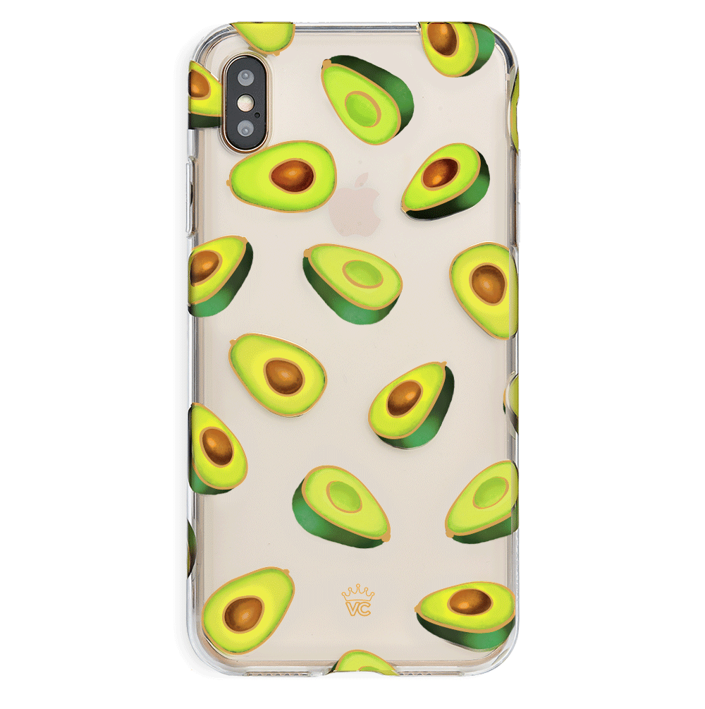 Premium Clear iPhone Case with Avocado Design - Slim Protective Cover for iPhone 12/13/14/15 Pro Max - Cute Eco-Friendly Phone Case for Women & Girls - Perfect for Everyday Use, Travel & Gifting