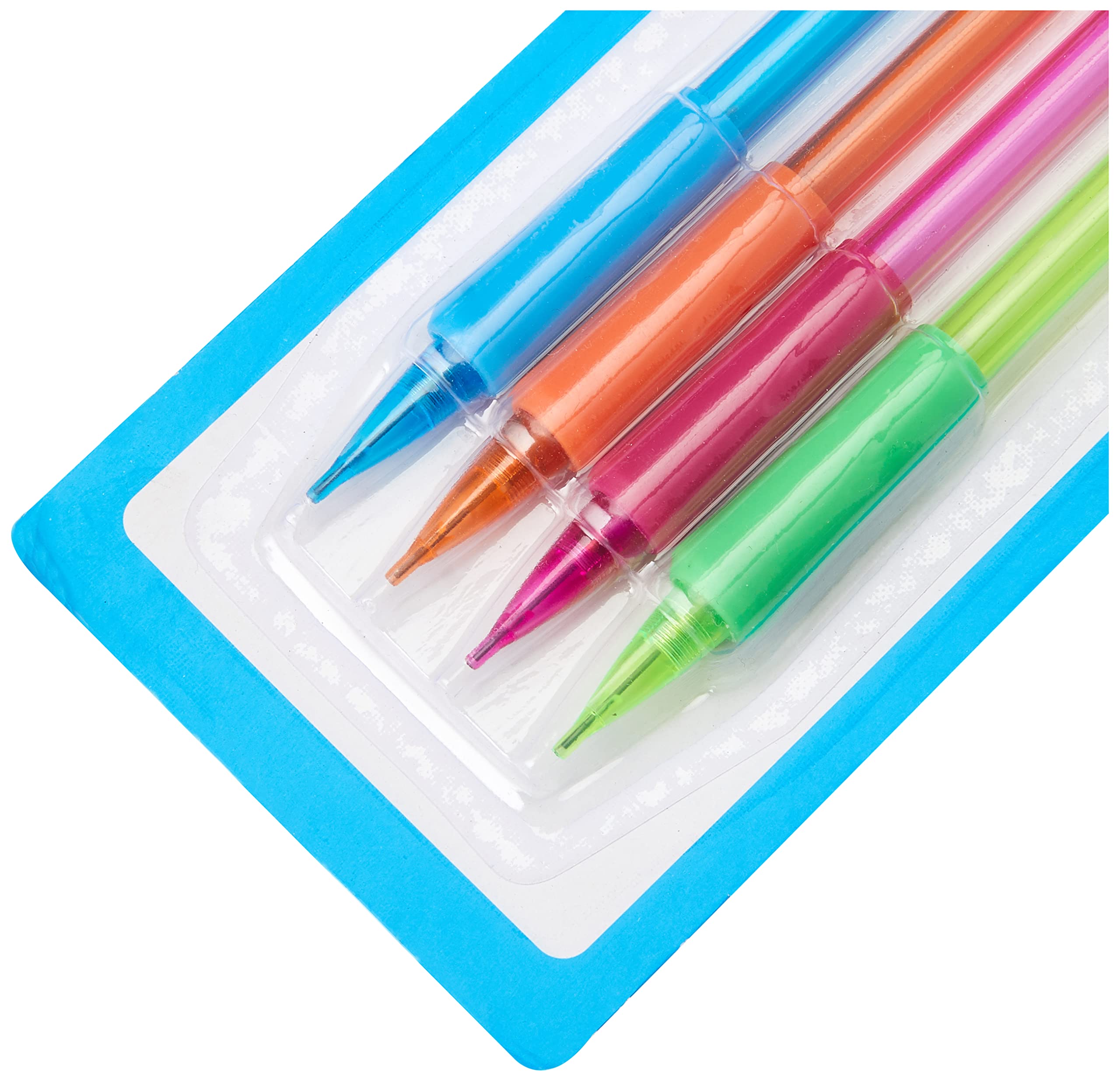 4-Pack Automatic Mechanical Pencils 0.5mm HB - Soft Foam Finger Grip & Eraser Tip for School, Office & Sketching | Smooth Writing & Comfortable Grip