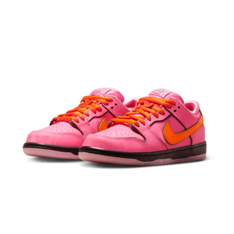 Nike SB Dunk Low TD The Powerpuff Girls Blossom Lotus Pink Sneakers - Girls' Casual Skate Shoes for Streetwear & Fashion (Perfect for School, Skateboarding, and Daily Wear)
