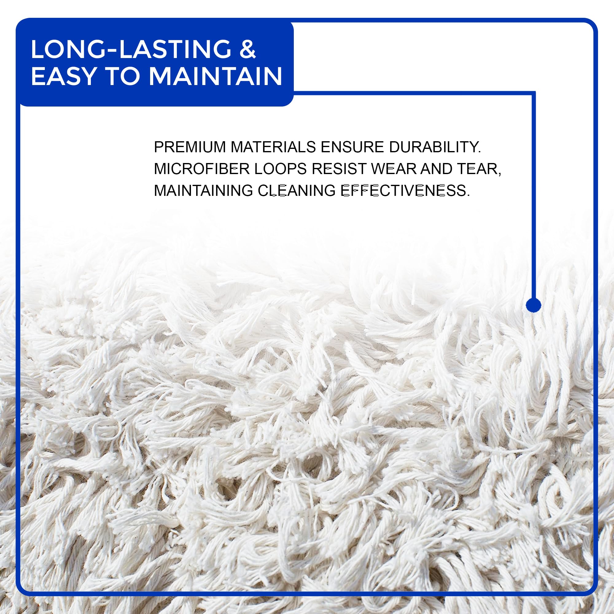 Nine Forty Industrial-Grade 24x5 Cotton Dust Mop Head Refills - Heavy-Duty Replacement for Home, Gym, Commercial & Janitorial Use - 1 Pack - Ideal for Hard Floors, Warehouse Cleaning & Housekeeping Maintenance