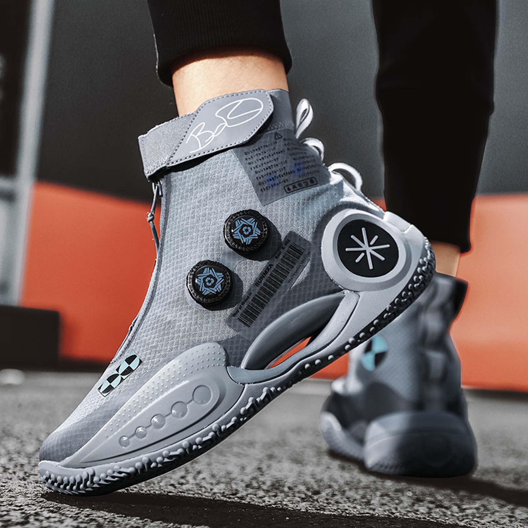 **Men's & Women's High-Top Knit Basketball Shoes - Breathable Anti-Slip Sneakers for Indoor & Outdoor Sports - Perfect for Basketball, Running, and Gym Workouts**