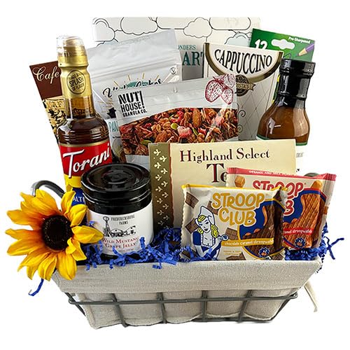 Gourmet Breakfast in Bed Gift Basket - Deluxe Assortment with Fresh Pastries, Coffee & More - Perfect for Anniversaries, Mother's Day & Romantic Surprises