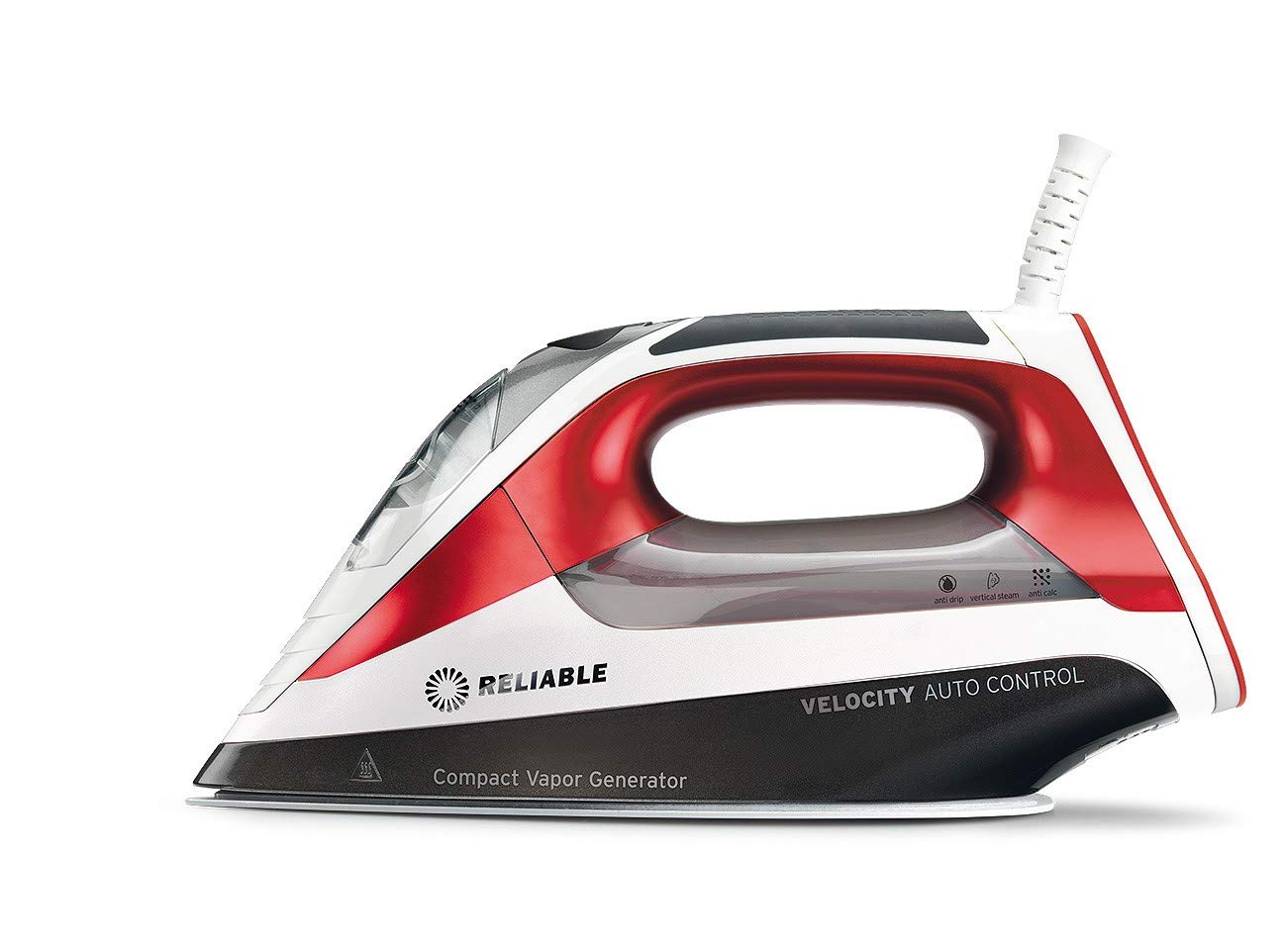 Velocity Auto Control Steam Iron - Powerful 1800W Fast Heating, Auto Shut-Off, Anti-Drip for Wrinkle-Free Clothes - Perfect for Home, Office, and Travel Use