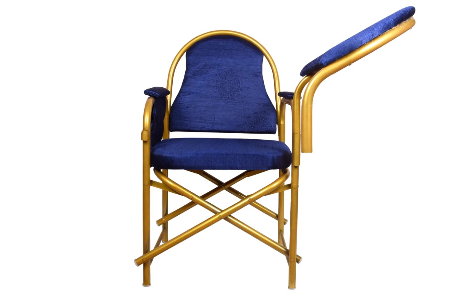 Islamic Prayer Chair for Easy Sujood & Sajda - Portable Folding Muslim Prayer Stool for Elderly & Disabled - Comfortable Namaz & Salat Aid (Navy Blue) - Perfect for Home, Mosque & Travel Use