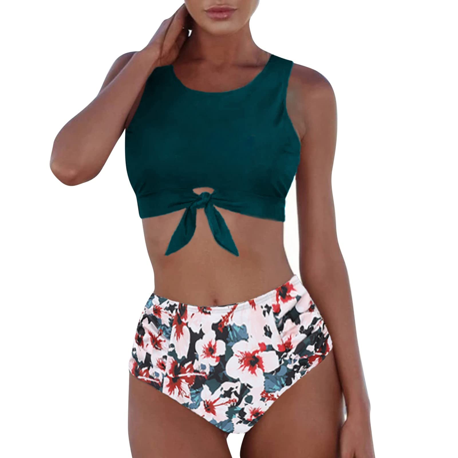 Vintage Women's Bikini Set - Retro High Waist Swimwear for Beach & Pool