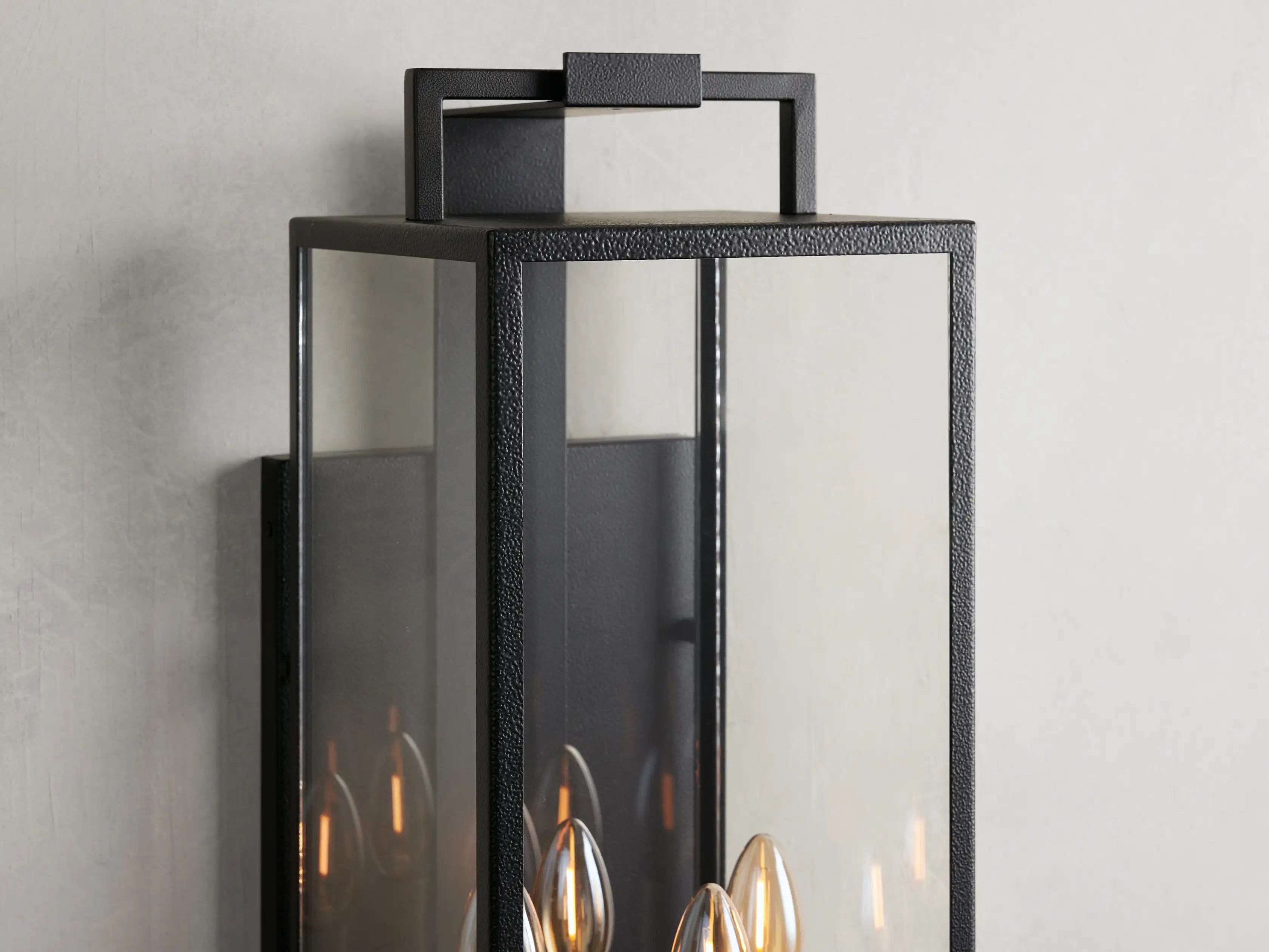 Hendricks 29 Outdoor Wall Sconce - Weatherproof Exterior Light Fixture for Porch, Patio & Garden - Black Metal Outdoor Wall Lighting with Clear Glass Shade