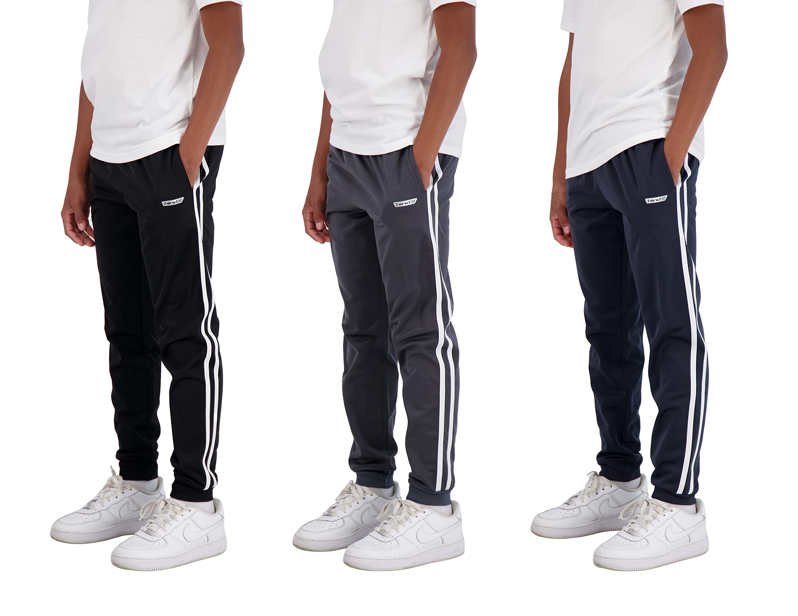 Hind Boys Sweatpants 3 Pack - Soft Fleece & Tricot Jogger Pants for Active Boys | Gym, School & Casual Wear