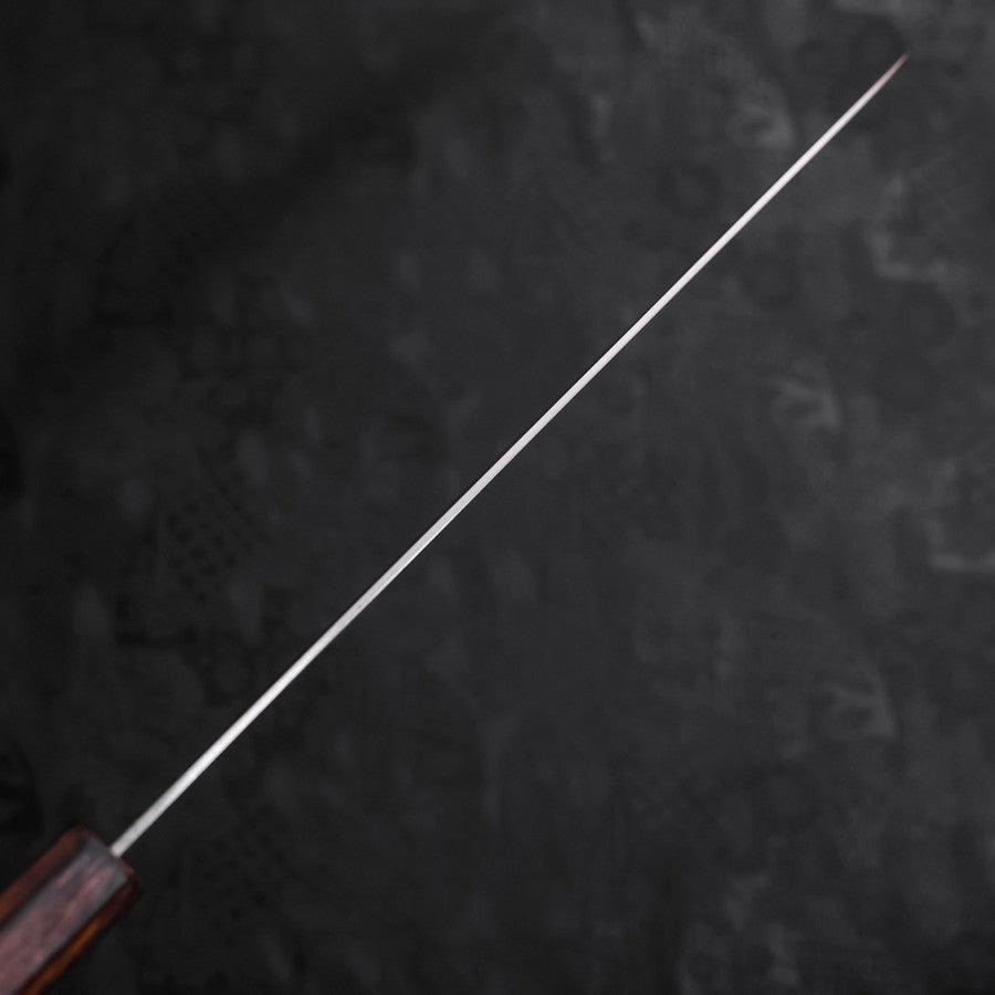Premium 240mm Sujihiki Japanese Knife - Stainless Clad Blue Super Steel, Polished Sumi Urushi Handle - Perfect for Slicing Sashimi, Sushi & Roasts