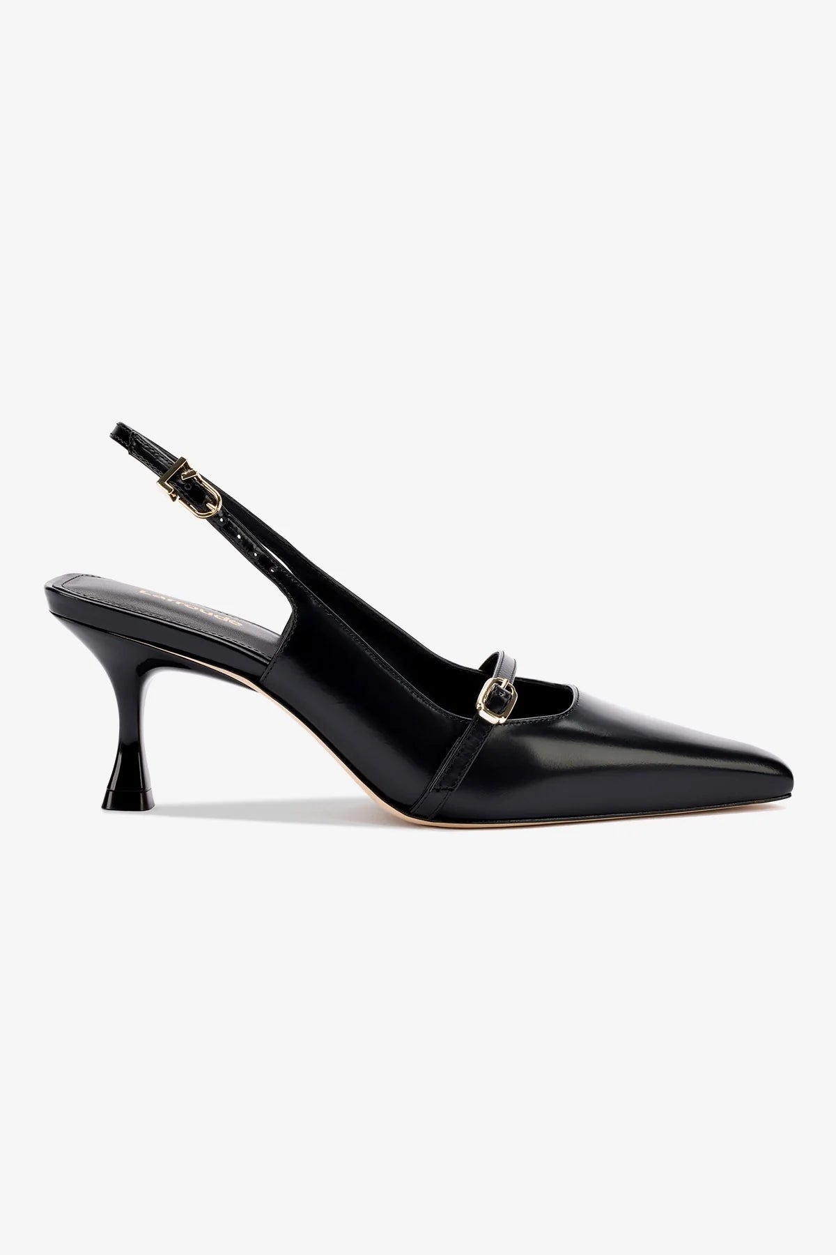 Ines Pump Black Leather Women's Shoes - Elegant & Comfortable Heels for Work, Party & Special Occasions