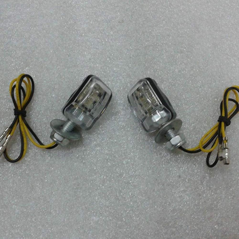 6 LED Amber Motorcycle Turn Signal Lights - Universal Blinker Indicators for Most Bikes - 2 Pack - Running & Brake Light - Perfect for Cruisers, Sport Bikes & Off-Road Motorcycles
