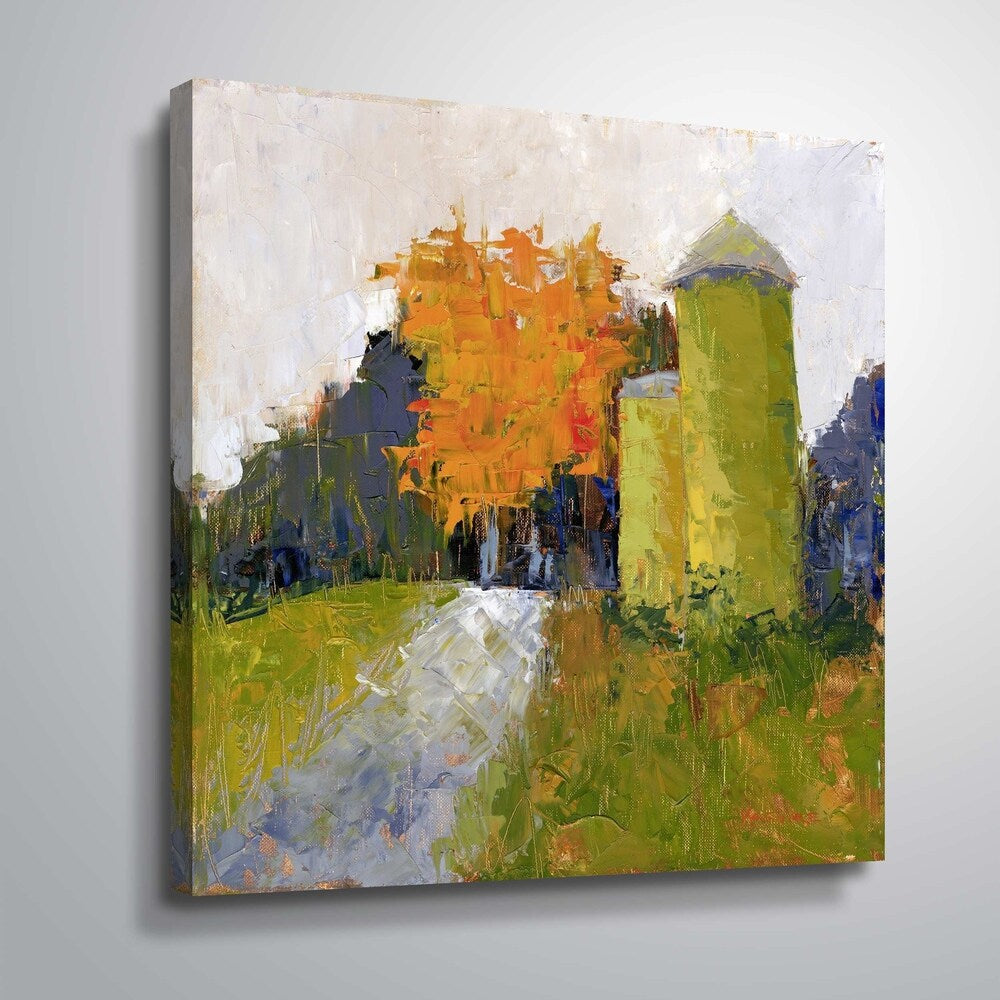 Silos Gallery Wrapped Canvas Wall Art - Modern Farmhouse Decor for Living Room, Bedroom & Office - High Quality Printed Canvas Painting