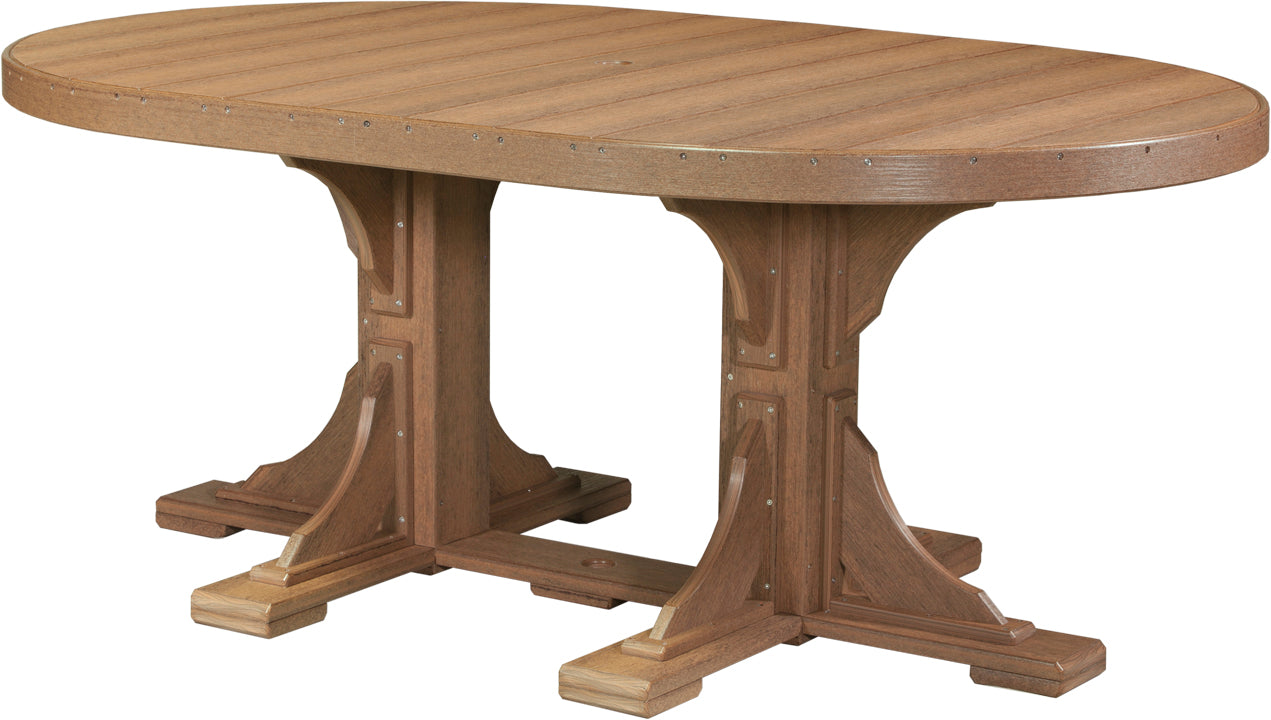 LuxCraft 4' x 6' Oval Dining Table Set for 6 - Modern Kitchen & Dining Room Furniture - Perfect for Family Gatherings, Dinner Parties & Small Spaces