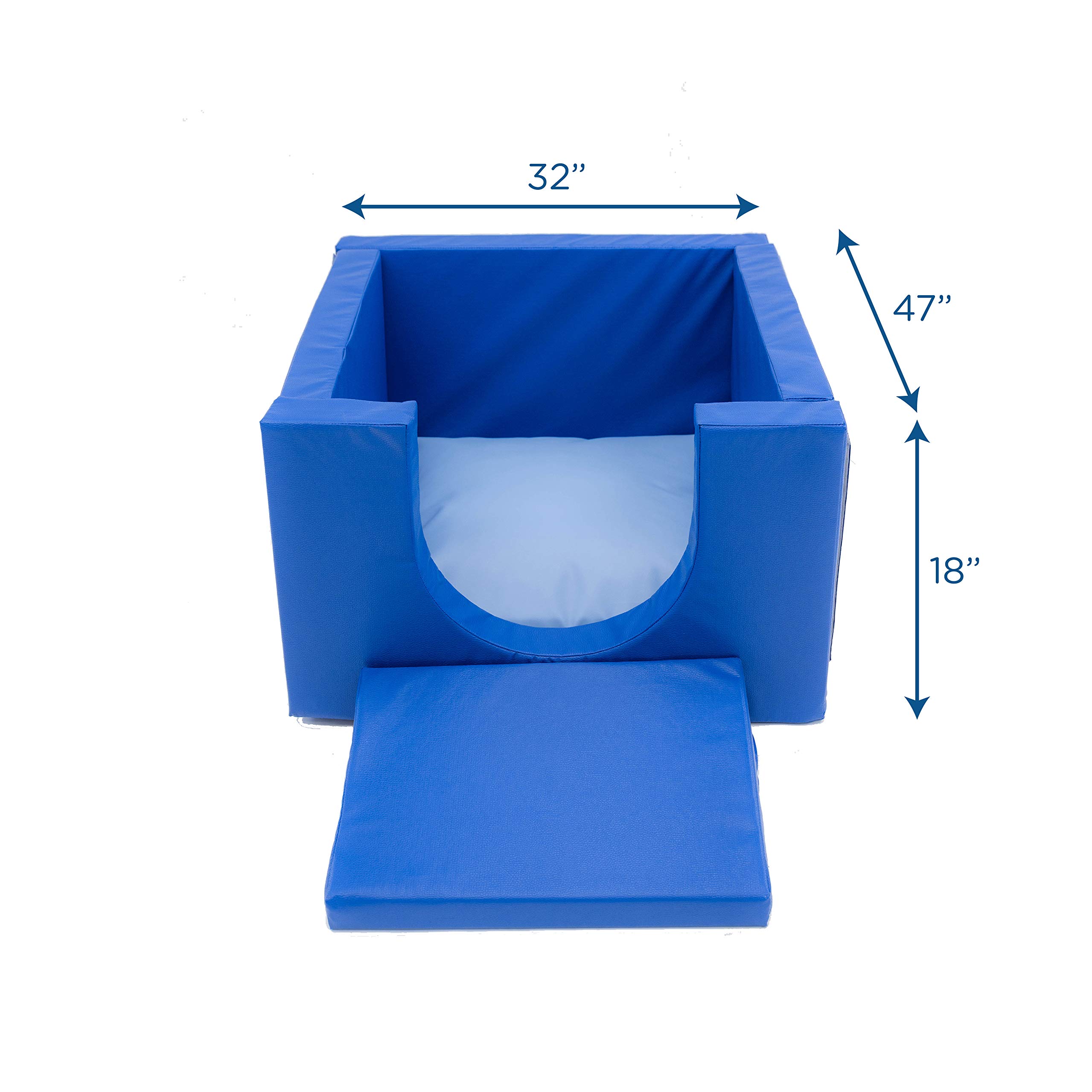Children's Soft Play Seat - Toddler Relaxing Retreat for Daycare & Indoor Playground - Blue Comfortable Play Equipment | Perfect for Preschools, Daycare Centers & Home Play Areas