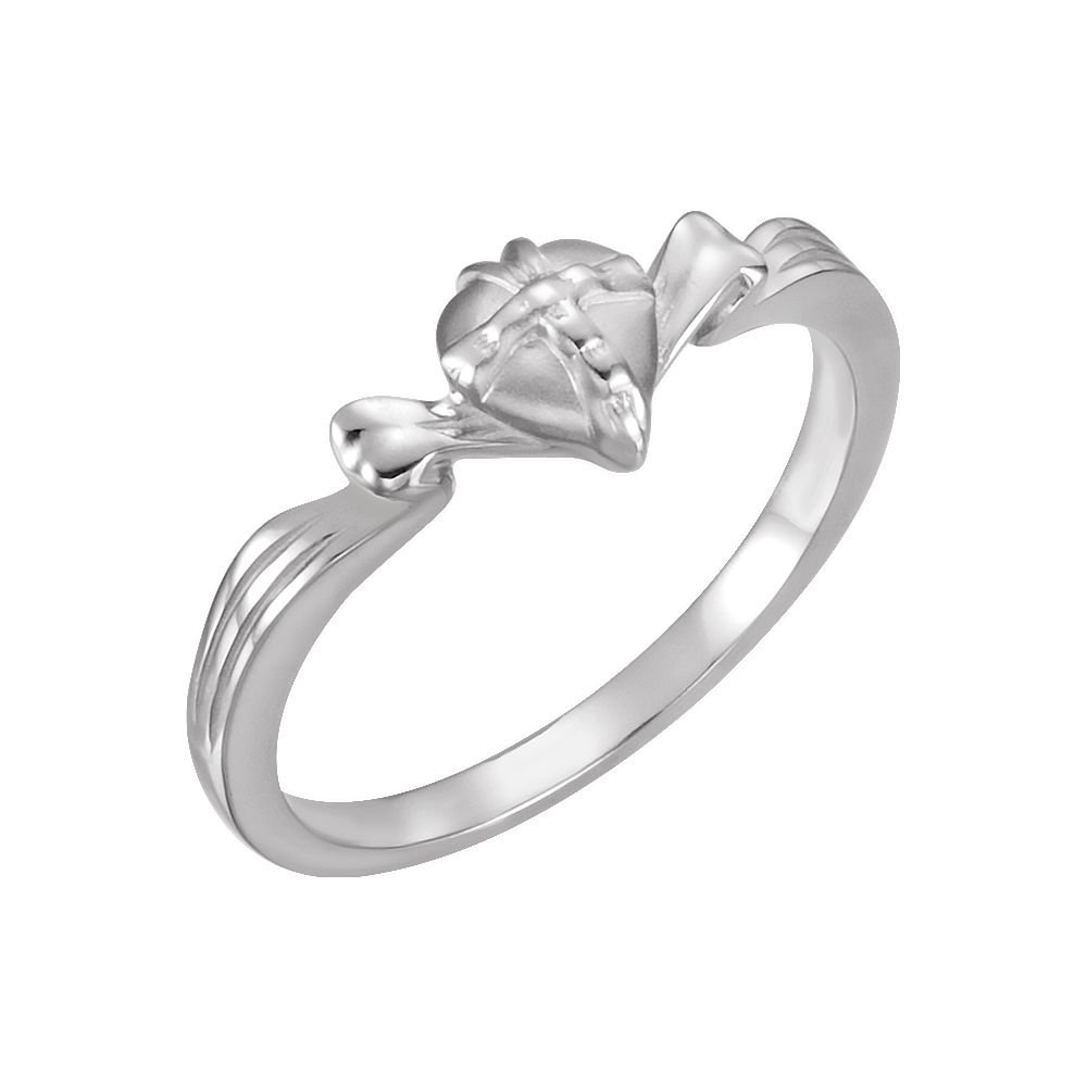 Bonyak Sterling Silver Heart Ring - Size 4 - Perfect Gift for Valentine's Day, Anniversary & Romantic Occasions