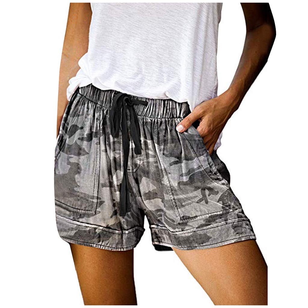 Hessimy Women's Summer Shorts with Pockets - Comfy Beach & Pajama Shorts for Casual Wear