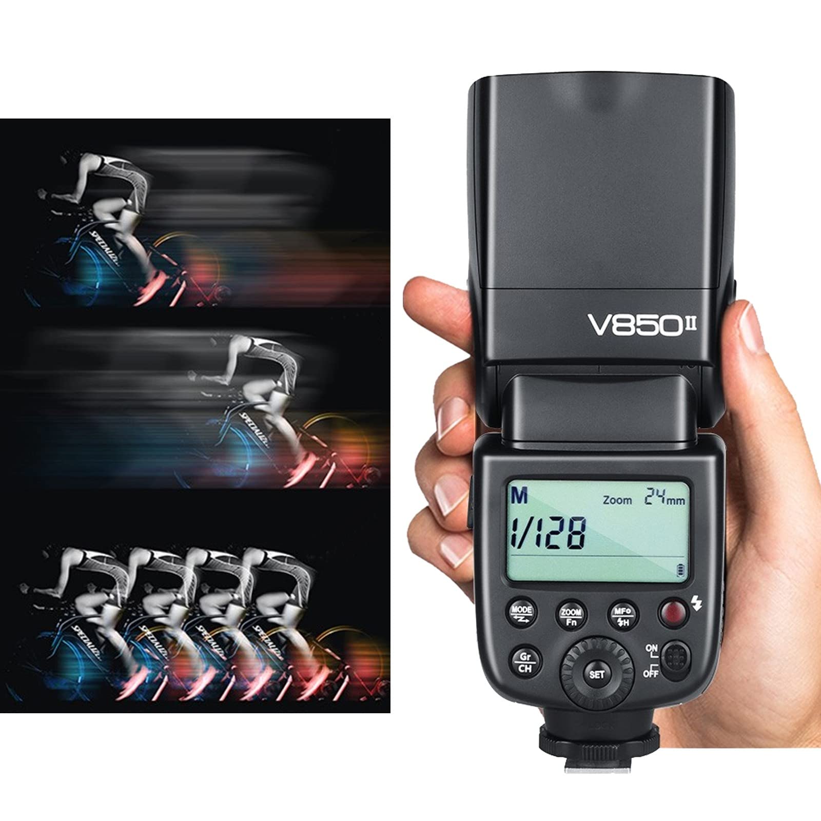 Godox V850II V850 Flash Speedlight for Sony Canon Nikon Cameras - GN60 2.4G HSS 1/8000s with ML-CD15 Diffuser | 650 Full-Power Flashes, 2000mAh Li-ion Battery, 1.5s Recycle Time | Perfect for Portrait, Wedding & Studio Photography