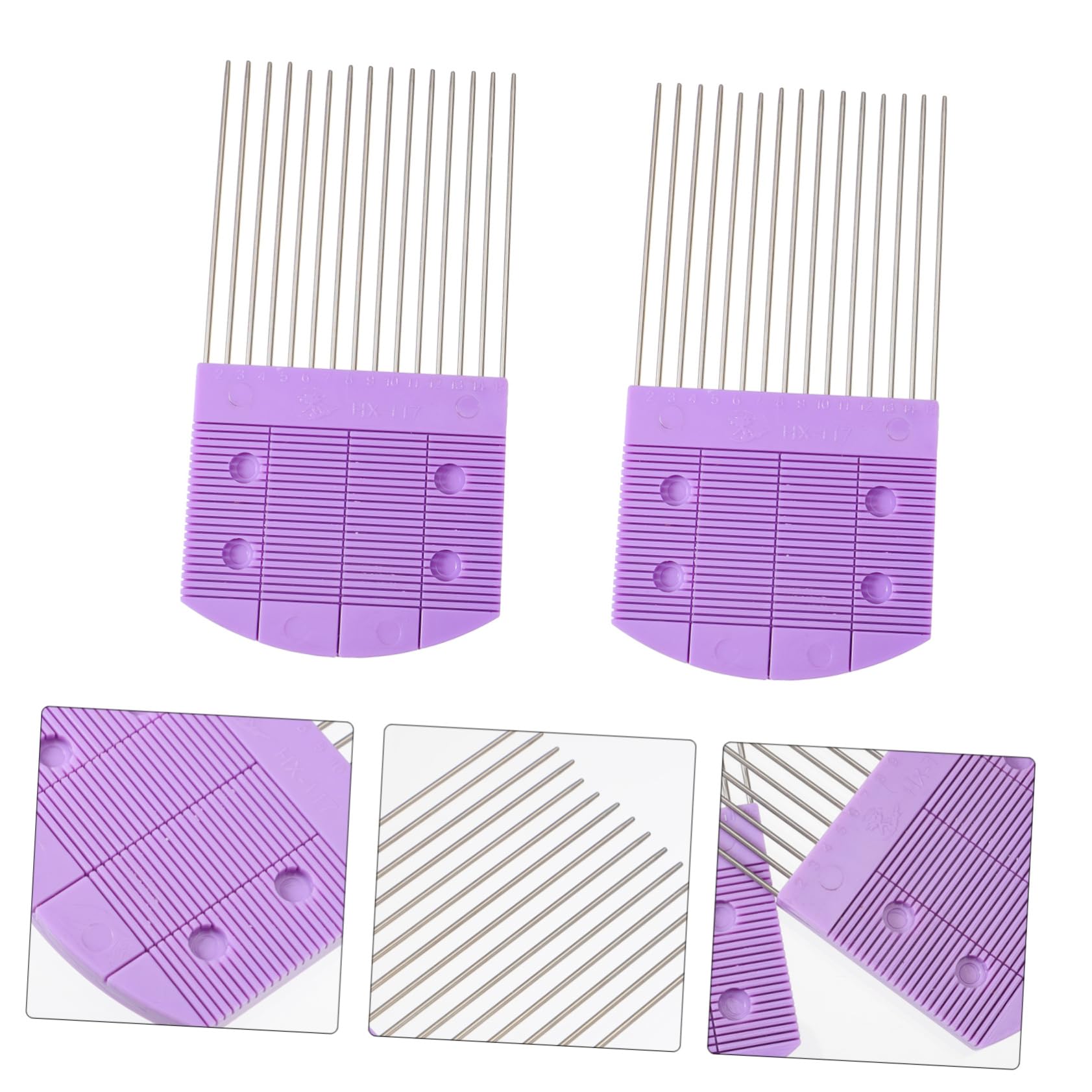 6-Piece DIY Quilling Tools Set - Paper Craft Combs, Crimper Pins, Weaving Supplies for Scrapbooking, Card Making & Home Decor (Purple)