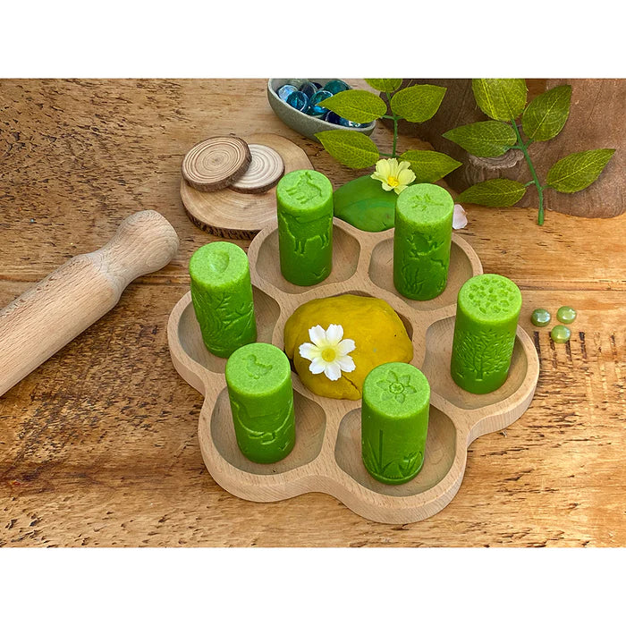 Yellow Door® Let's Roll Seasons Dough Roller Set - 4 Seasonal Textured Rolling Pins for Kids Sensory Play, Early Learning & Fine Motor Skills Development - Perfect for Playdough, Clay & Baking Activities