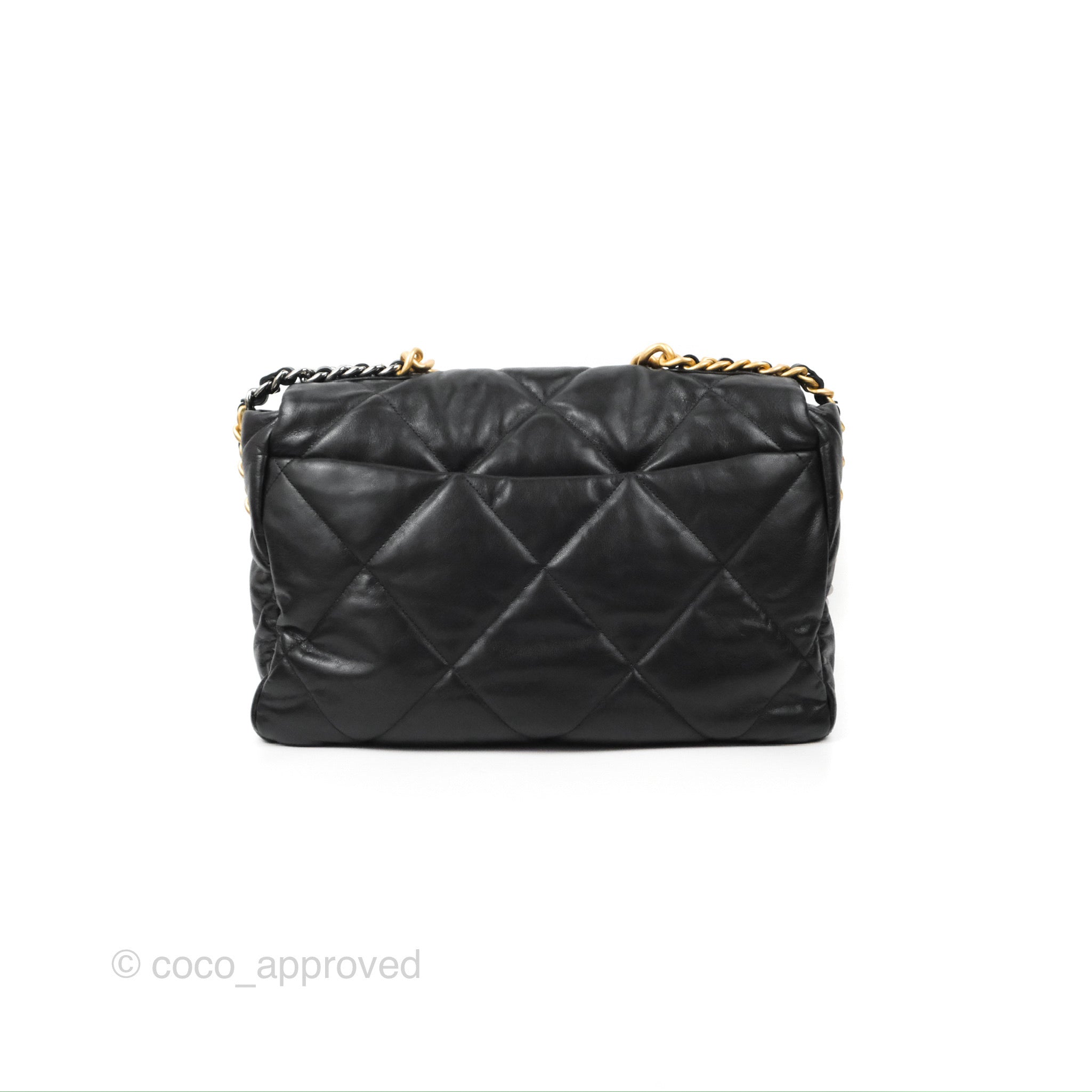 Chanel 19 Maxi Flap Bag Black Goatskin Leather with Mixed Metal Hardware - Luxury Designer Handbag for Women, Perfect for Evening Events & Special Occasions