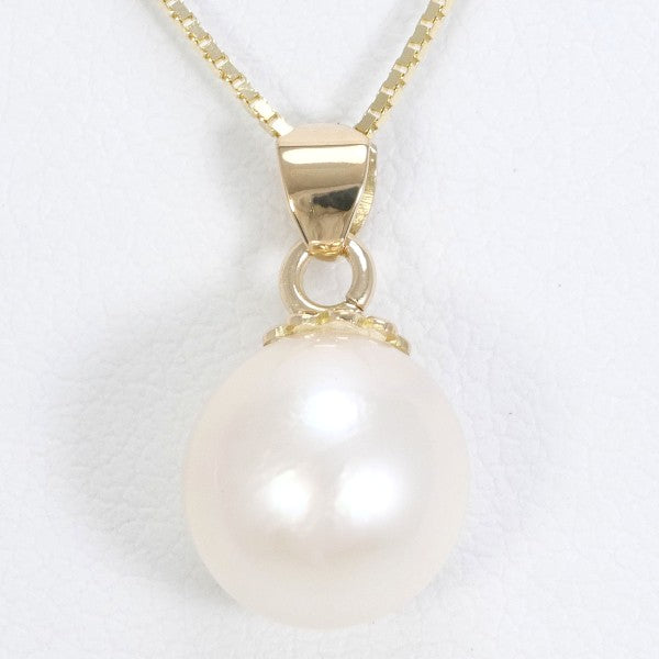 18K Yellow Gold Pearl Necklace for Women - Elegant Luxury Jewelry Gift for Birthday, Anniversary & Wedding (Perfect for Formal Events & Special Occasions)