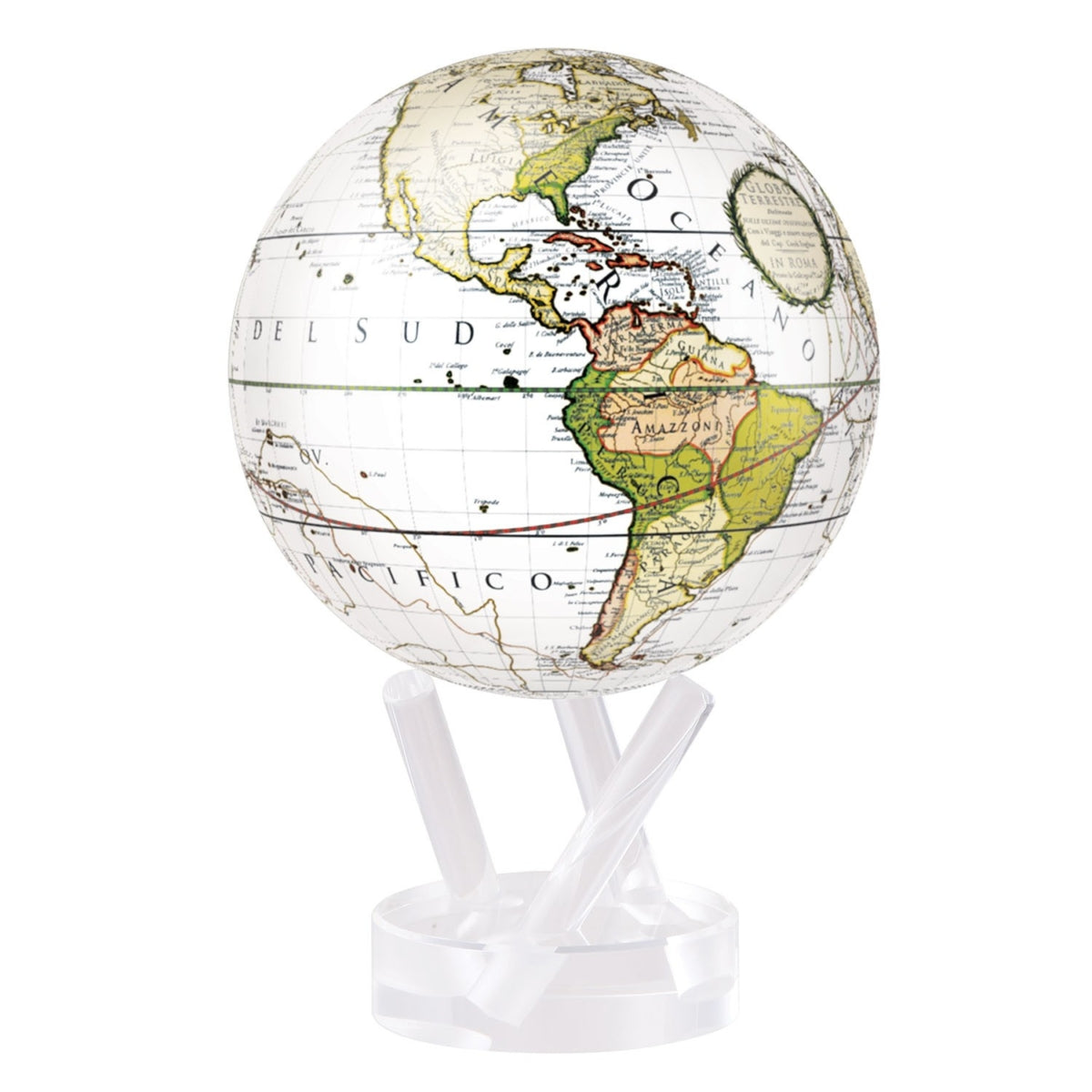 Antique White MOVA Globe - Rotating Decorative Earth Globe for Home & Office Decor, Gifts, and Educational Use