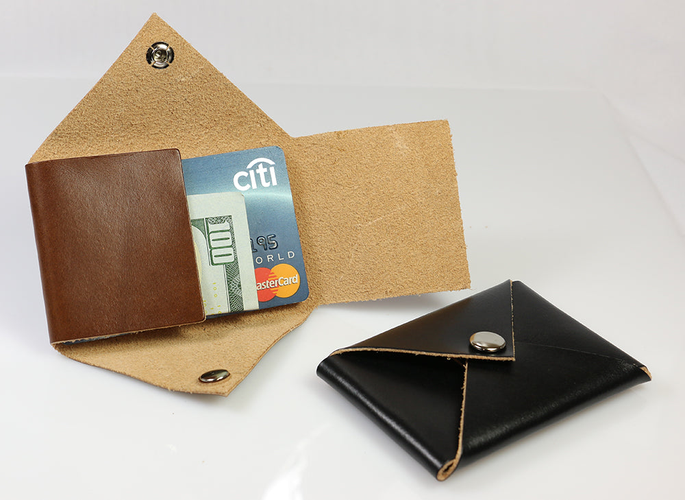 Premium Single Ply Leather Card Wallet Envelope - Slim RFID Blocking Minimalist Wallet for Men & Women - Perfect for Credit Cards, IDs, and Business Cards (Travel, Everyday Carry, Gift Idea)