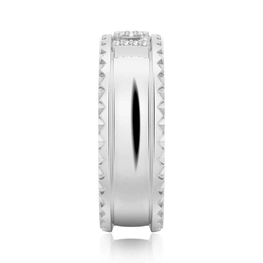 Custom Engraved LOVE Wedding Band Ring for Couples - Personalized Anniversary & Engagement Gift for Him & Her