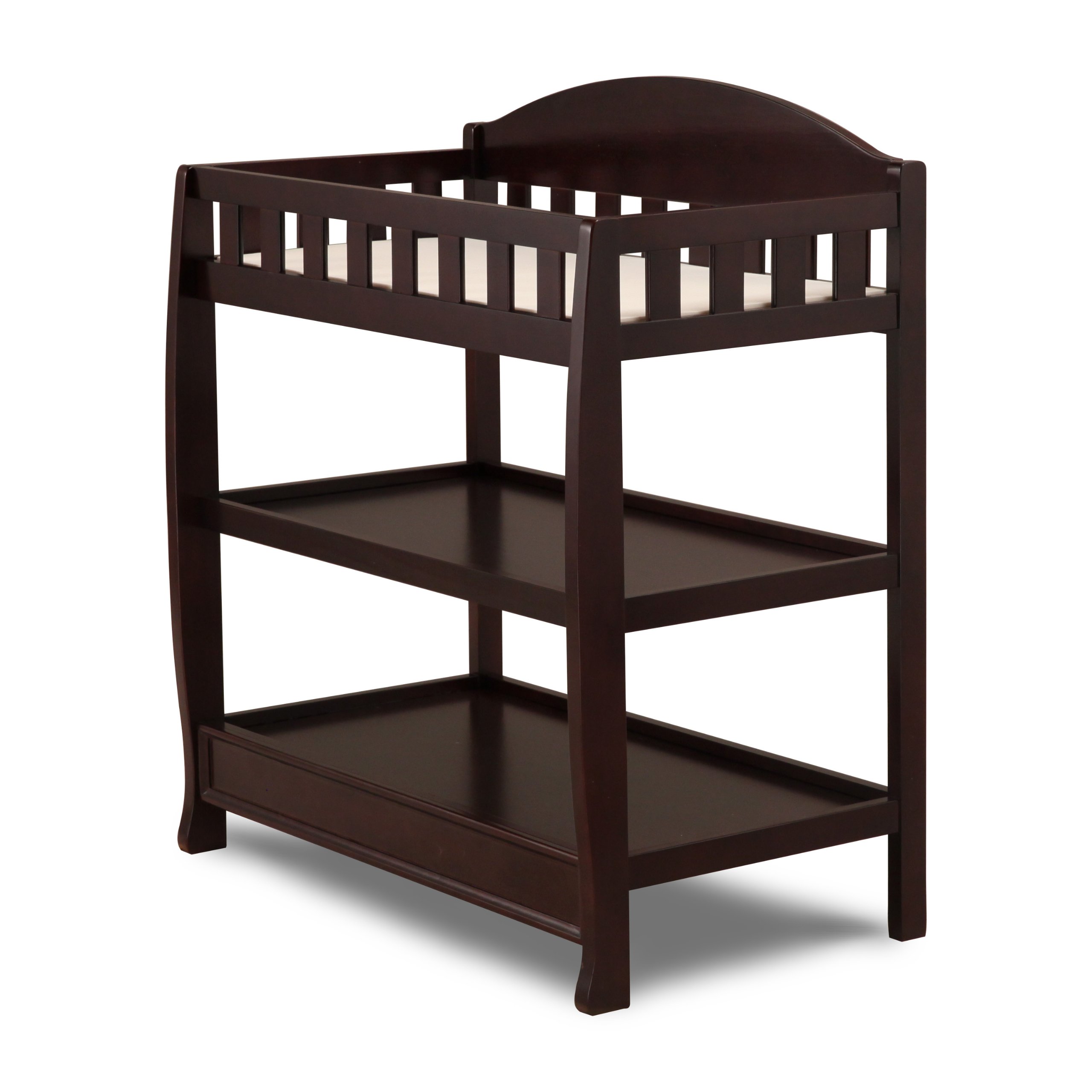 Delta Children Infant Changing Table with Pad, Dark Chocolate - Safe & Sturdy Baby Changing Station for Nursery, Diaper Changing Essentials - Perfect for Newborns & Toddlers at Home or Daycare