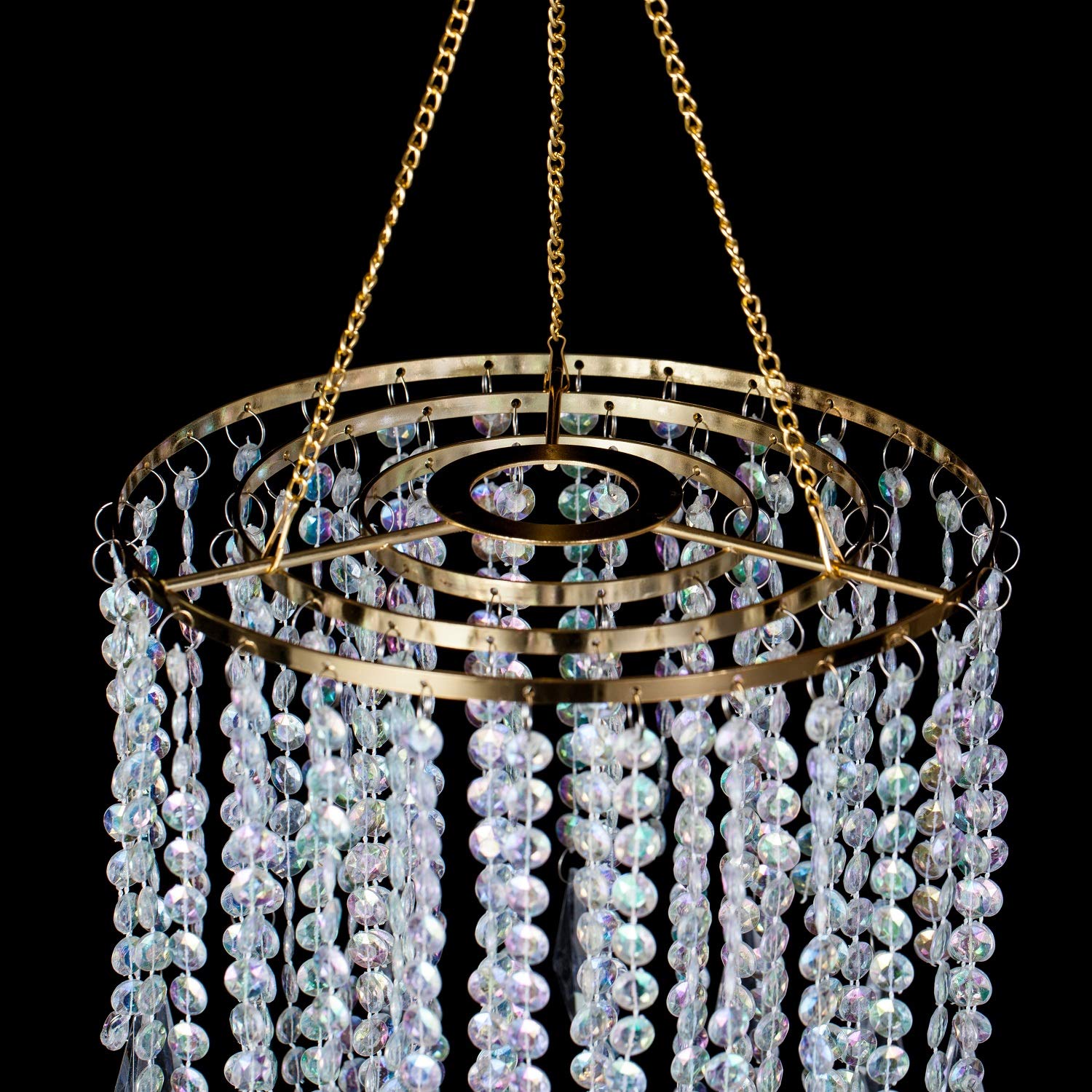Sparkling Mini Chandelier with Acrylic Droplets - Wedding & Home Decor