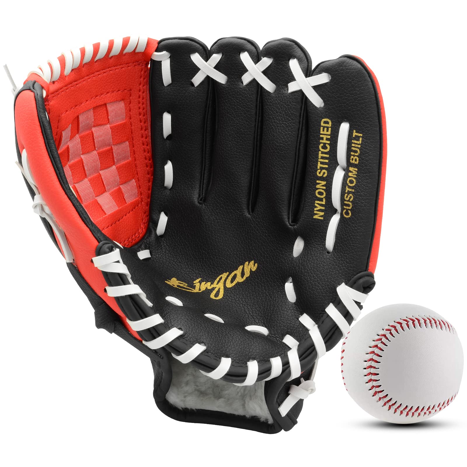 **Premium Baseball Glove and Ball Set for Kids, Youth & Adults - Softball Glove 9.5'' to 12.5'' - Left & Right Hand Throw Mitts - Perfect for Training, Practice & Games**