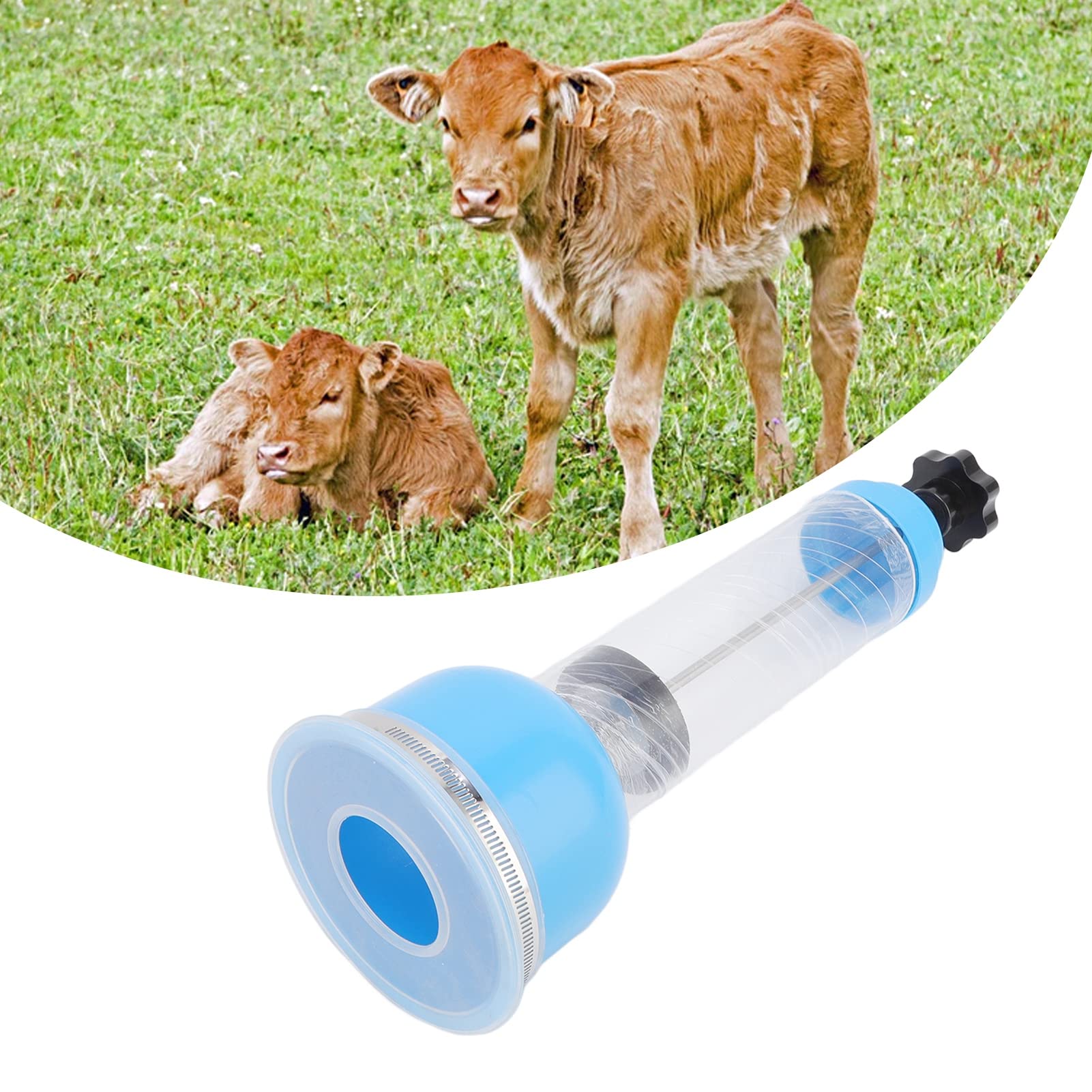 Calf Assisted Breathing Pump for Cattle - Strong Suction Respiratory Aid, Blue Veterinary Equipment for Farm Use | Helps Newborn Calves with Breathing Difficulties During Birth & Recovery