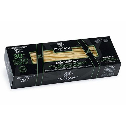 High Protein 30% Tagliolini Extra Thin Egg White Pasta by Cipriani - 8.82 oz (12 Pack) | Premium Italian Pasta for Healthy Meals, Keto & Low-Carb Diets | Perfect for Salads, Soups & Gourmet Dishes