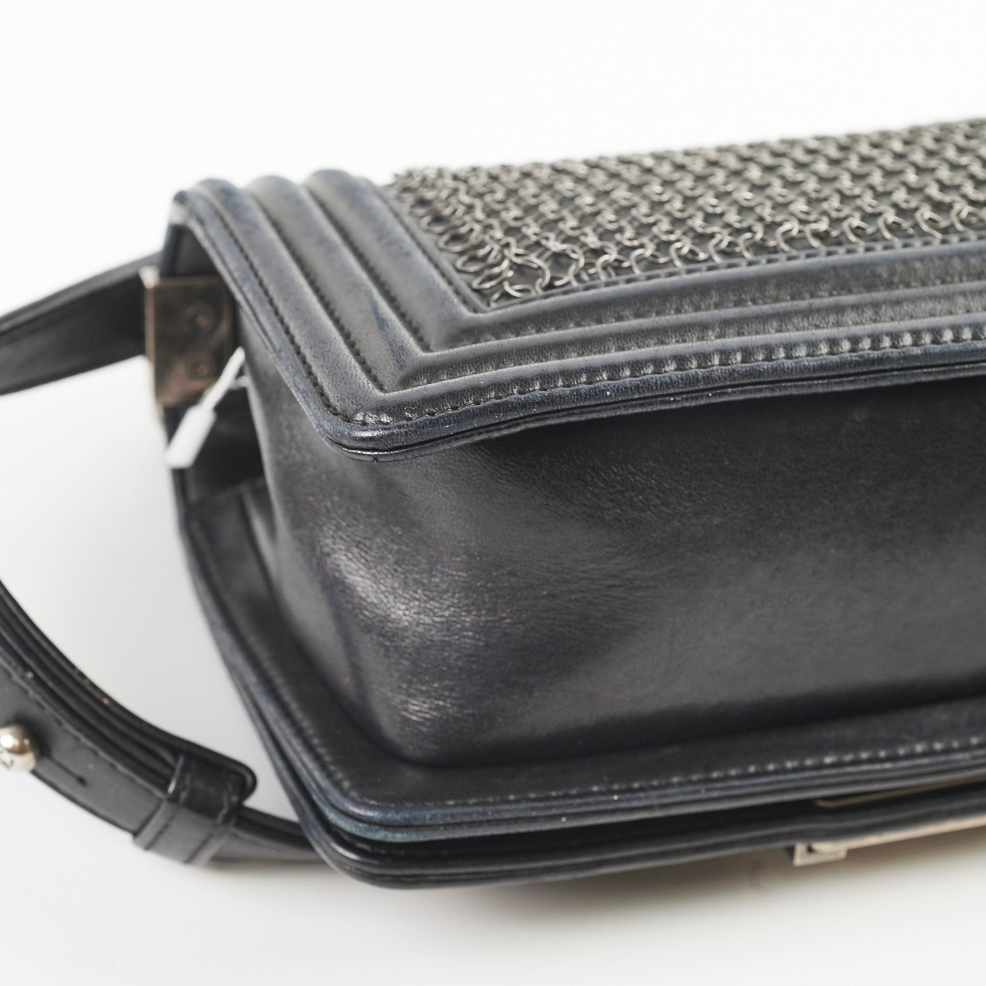 Chanel Small Boy Chainmail Bag Black - Luxury Designer Crossbody Bag for Women | Perfect for Evening Parties, Date Nights & Special Occasions
