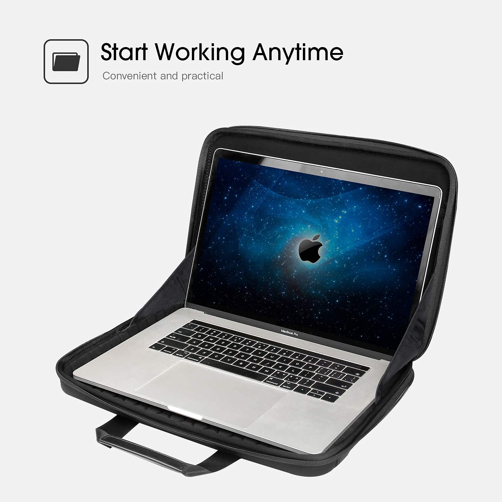 Smatree 14-15.6 Inch Laptop Shoulder Briefcase Bag for MacBook Pro 16 Inch | Hard Shell Protective Sleeve Case Compatible with 2019 2018 MacBook Pro 15.4 Inch | Perfect for Business Travel, Work Commute & College Use