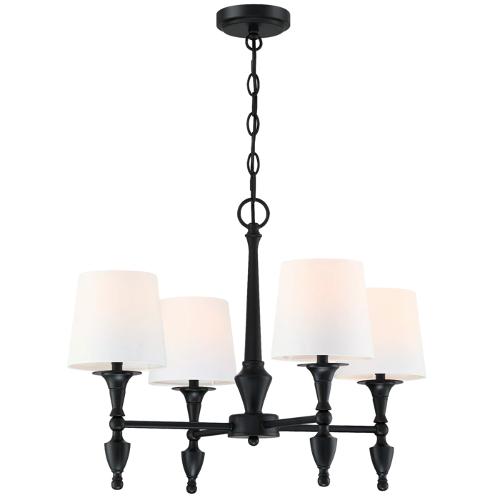 Austin 4Lt Multi-Arm Pendant Light Fixture - Modern 4-Light Chandelier in Multiple Colors for Dining Room, Kitchen Island & Living Room Lighting