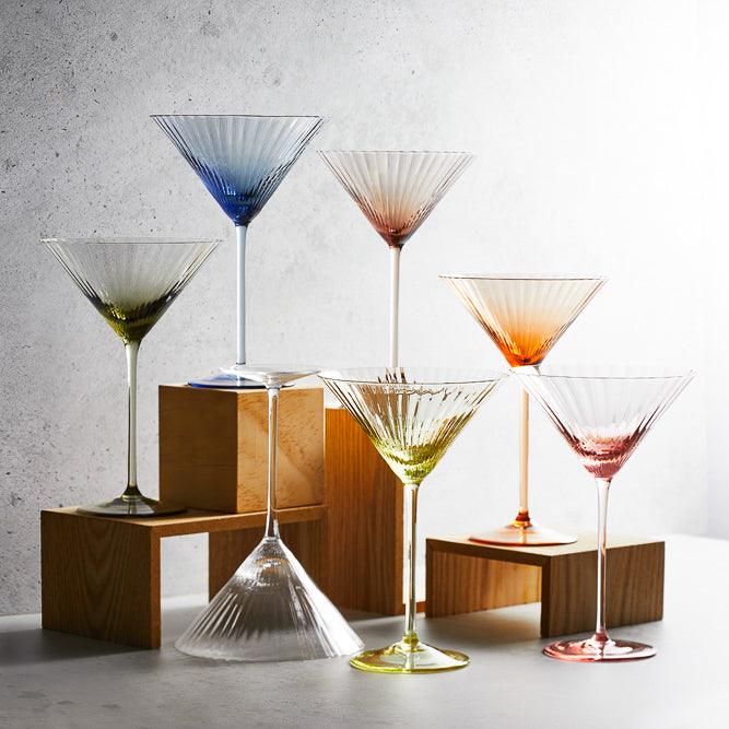 Elegant Quinn Rose Martini Glasses Set - Premium Crystal Cocktail Glasses for Martini, Champagne & Cocktails - Perfect for Parties, Weddings & Home Bar Decor