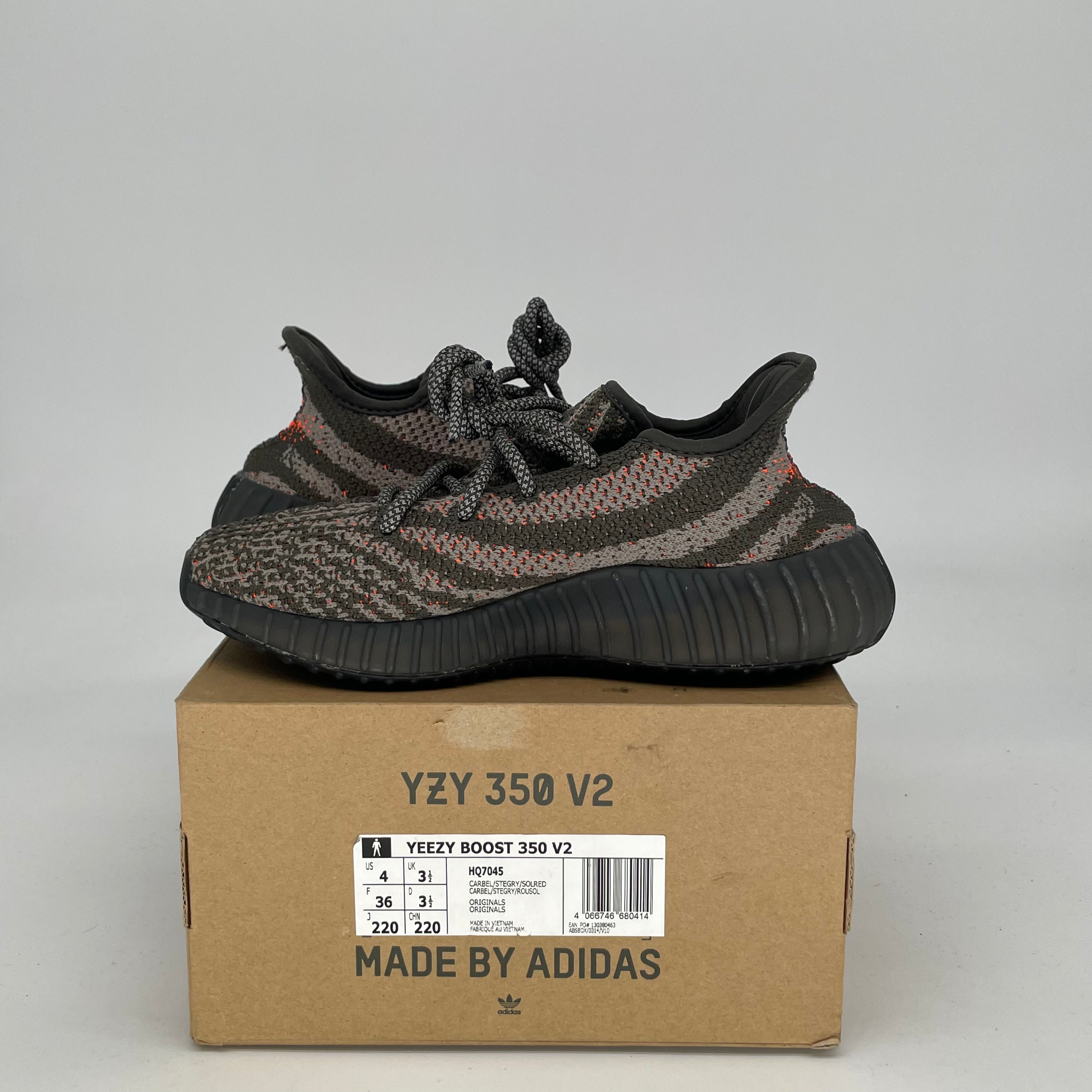 Adidas Yeezy Boost 350 V2 Carbon Beluga - Women's Size 4/5.5W (HQ7045) | Comfortable Running Shoes for Women, Stylish Sneakers for Casual Wear & Gym Workouts