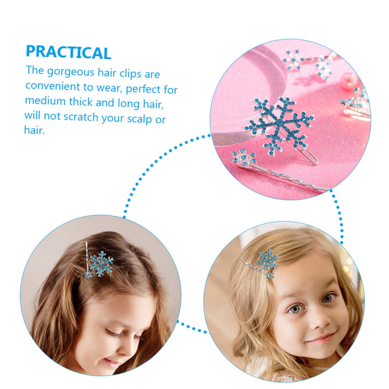 FOMIYES 54 Pcs Snowflake Hair Clips Set - Alloy Hair Barrettes & Roller Clips for Women & Girls - Christmas Hair Accessories & Winter Hair Decorations - Perfect for Parties, Weddings, and Holiday Styling