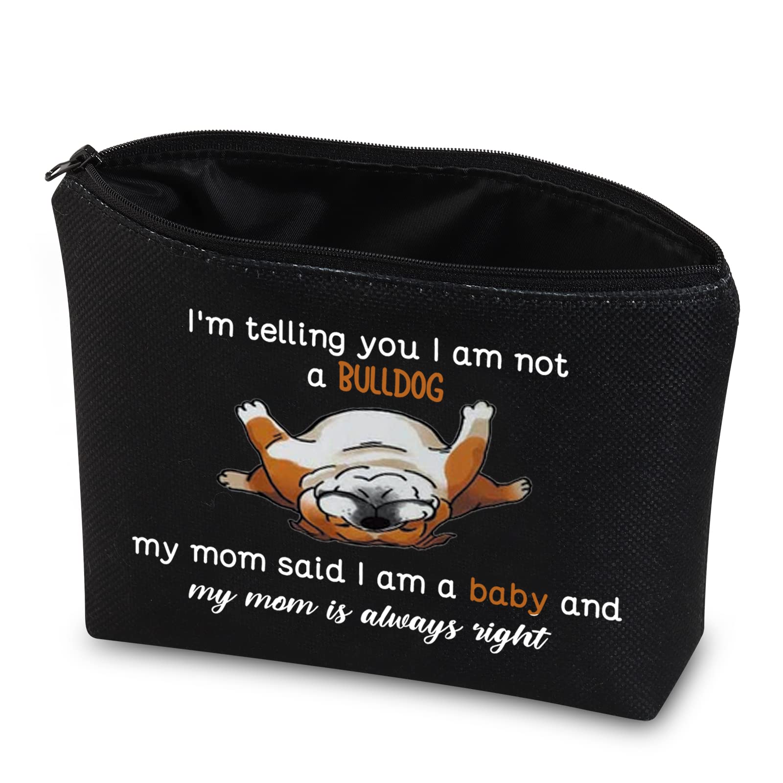 JNIAP Bulldog Cosmetic Bag - Cute English Bulldog Makeup Pouch for Dog Lovers | Perfect Gift for Bulldog Moms | Travel Toiletry Organizer for Women | Great for Travel, Gym & Daily Use