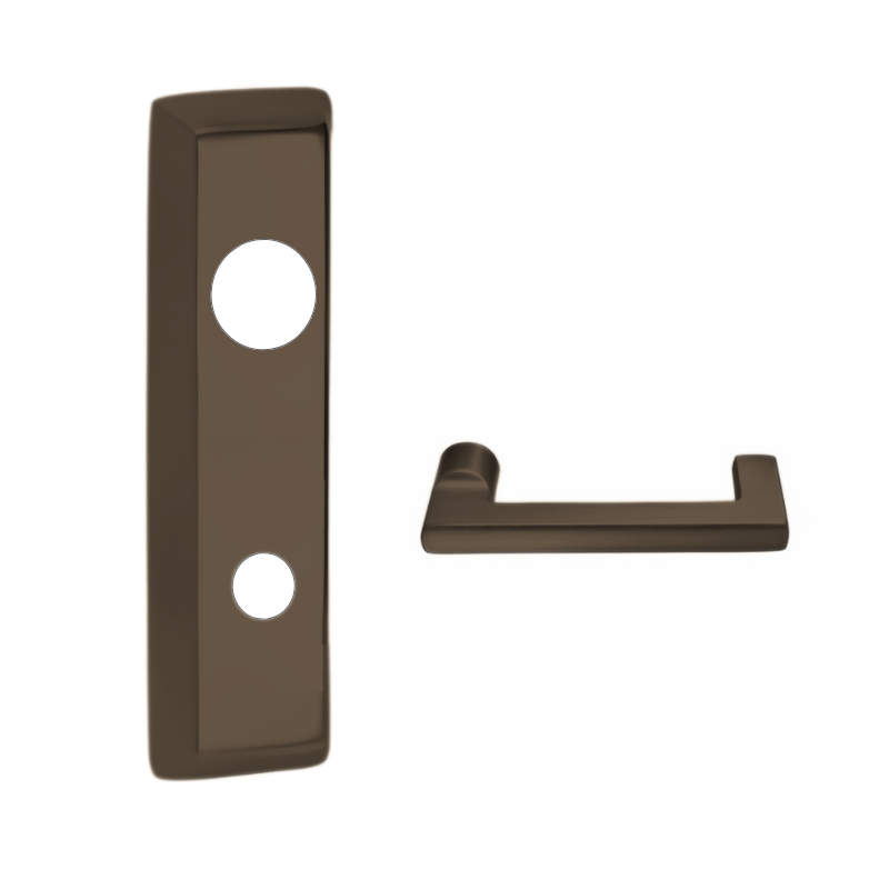 Corbin Russwin 124957ET LC Exit Device Trim with Nightlatch Function - Georgia 124 Lever Escutcheon for ED5000 Series (Cylinder Not Included) - Ideal for Commercial Buildings, Schools, and Office Security Doors