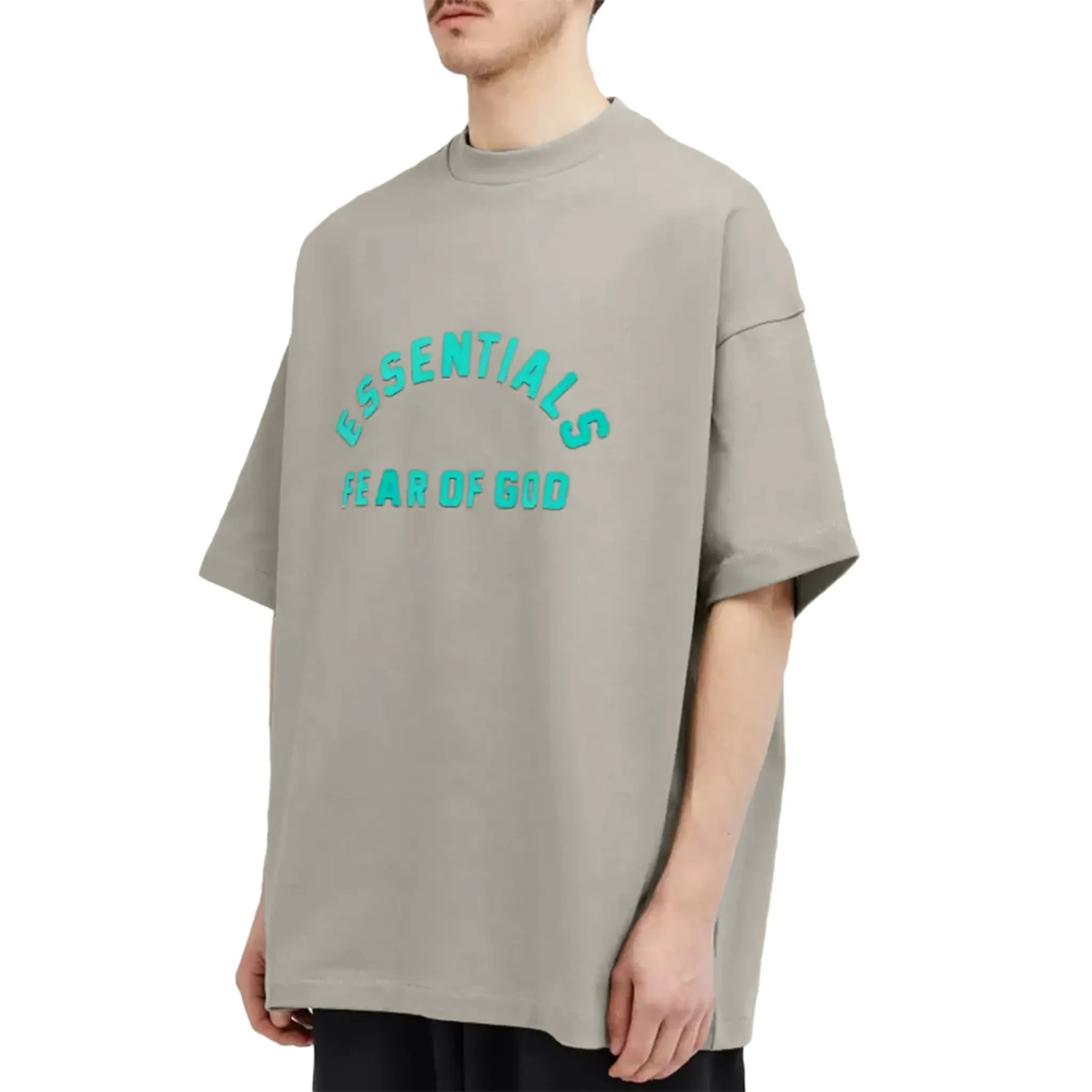 Fear Of God Essentials Heavy Jersey Crewneck T-Shirt in Seal Color - Comfortable Streetwear for Men, Perfect for Casual Outfits and Layering