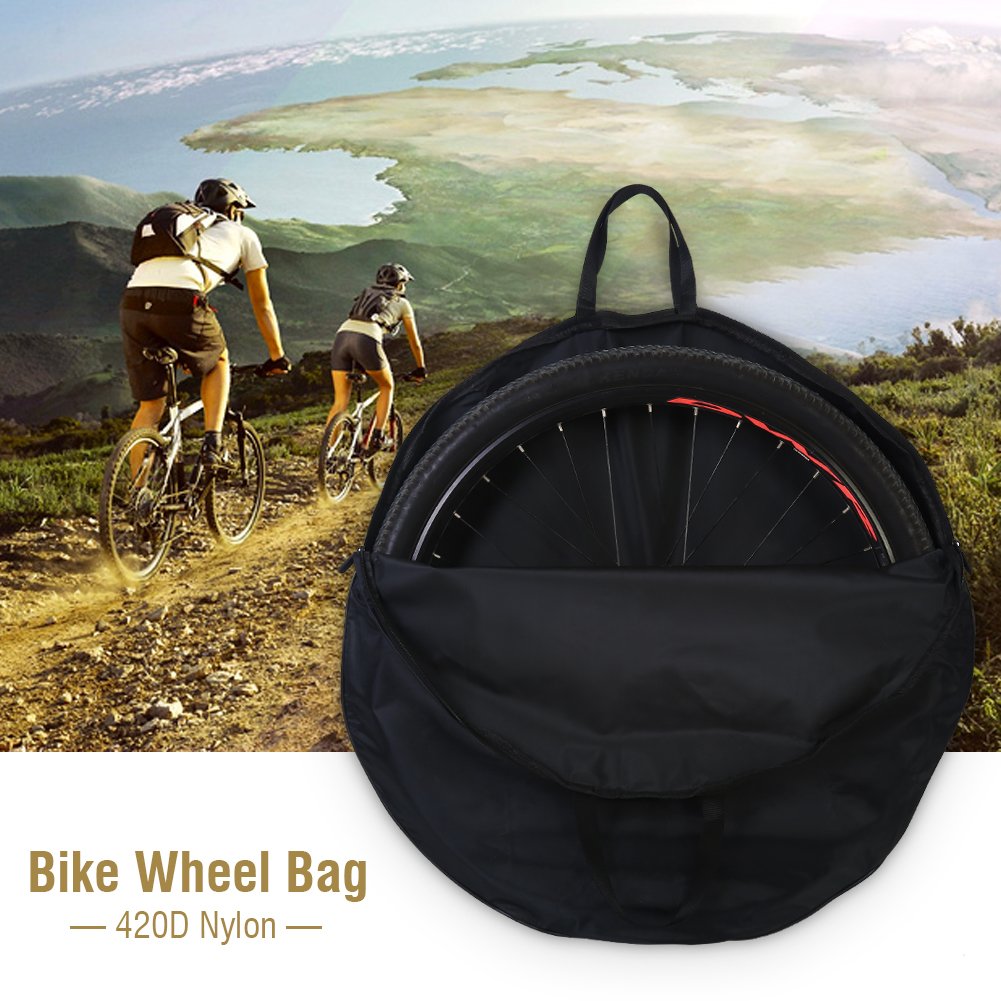 Mountain Bike Wheel Storage Pouch Bag - Durable Wheel Accessories Organizer for Road & Trail Biking | Perfect for Bike Maintenance & Travel Gear Protection