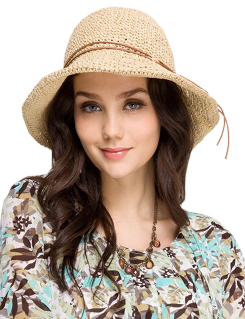 Sexyshine Women's Summer Beach Sun Hat - Straw Braided Wide Brim Floppy Foldable Packable Sun Hat for Women - UV Protection Sun Hat for Beach, Pool, Travel, and Outdoor Activities