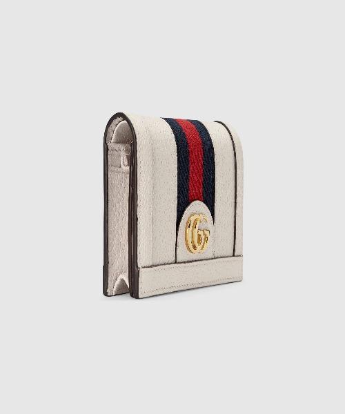 Gucci Ophidia Leather Card Holder Wallet for Women - Slim RFID Blocking Credit Card Case with Zip Pocket - Perfect for Everyday Use, Travel & Gift Giving