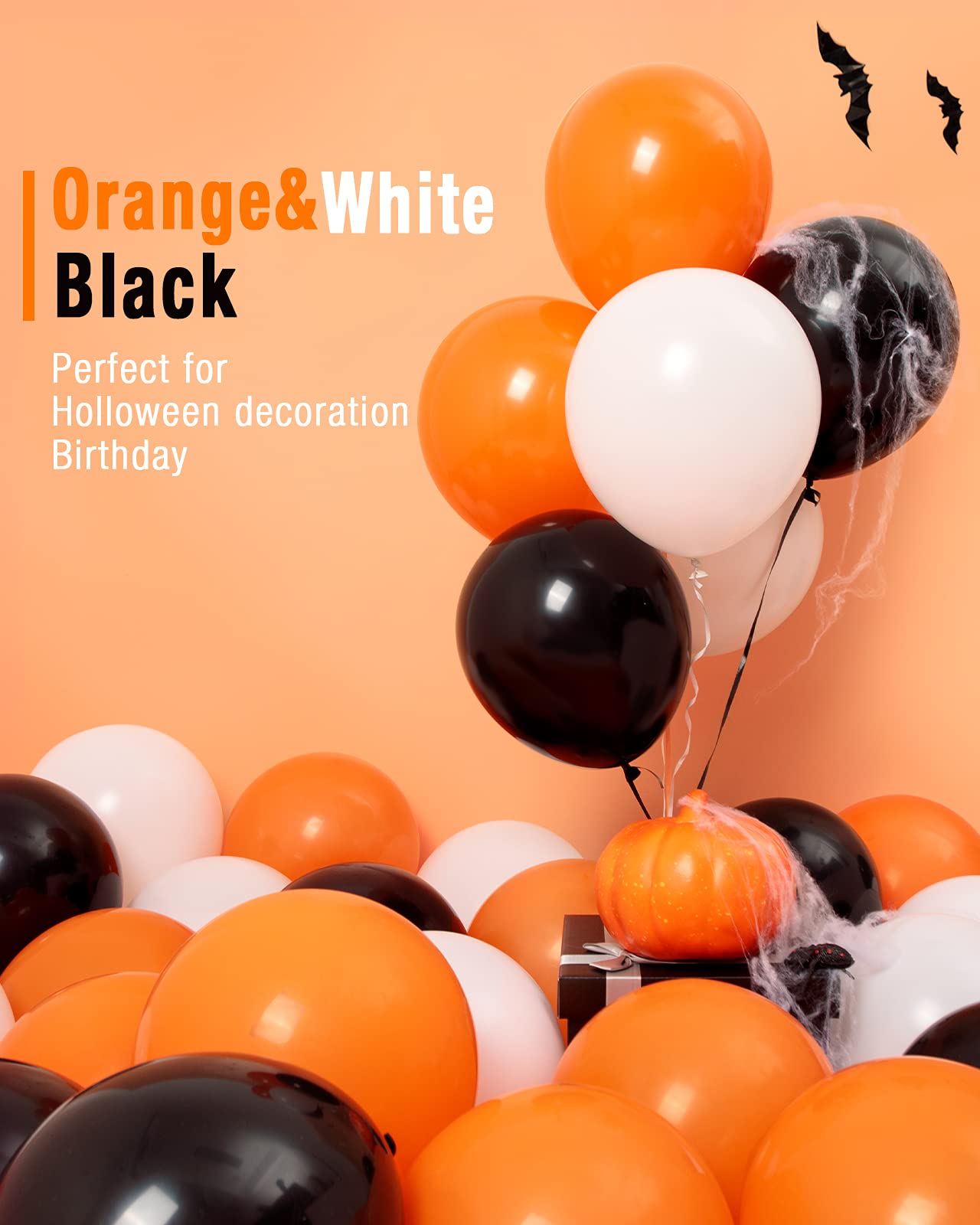 Styirl Black Balloons Arch Kit - 110 pcs 36/18/12/10/5 Inch Latex Party Balloons for Birthday, Christmas, Graduation, Gender Reveal & Baby Shower Decorations - Perfect for Indoor & Outdoor Party Decor