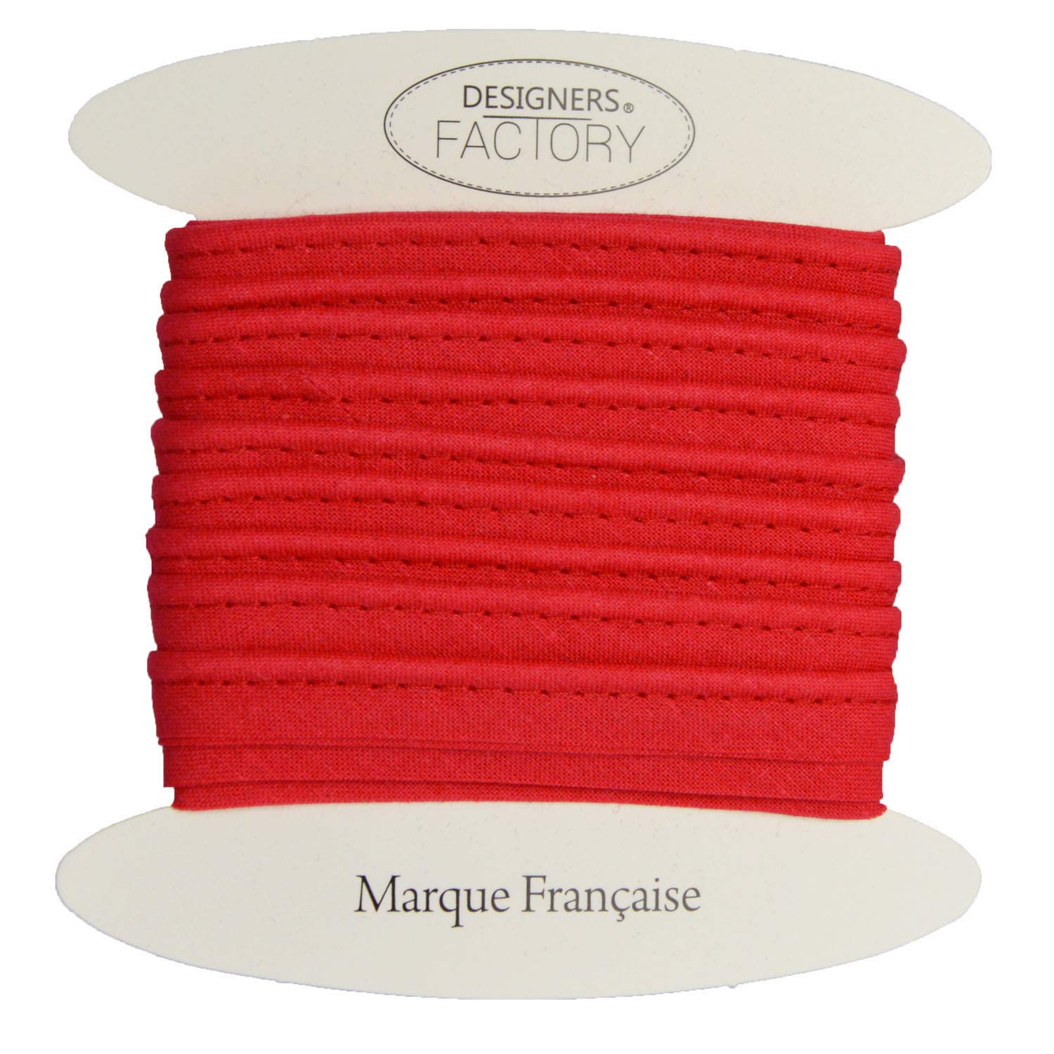 Designers-Factory Premium Red Cotton Piping Trim for Sewing - 10.93 Yard Bias Tape in Multiple Colors & Lengths - Perfect for DIY Upholstery, Quilting, and Clothing Projects