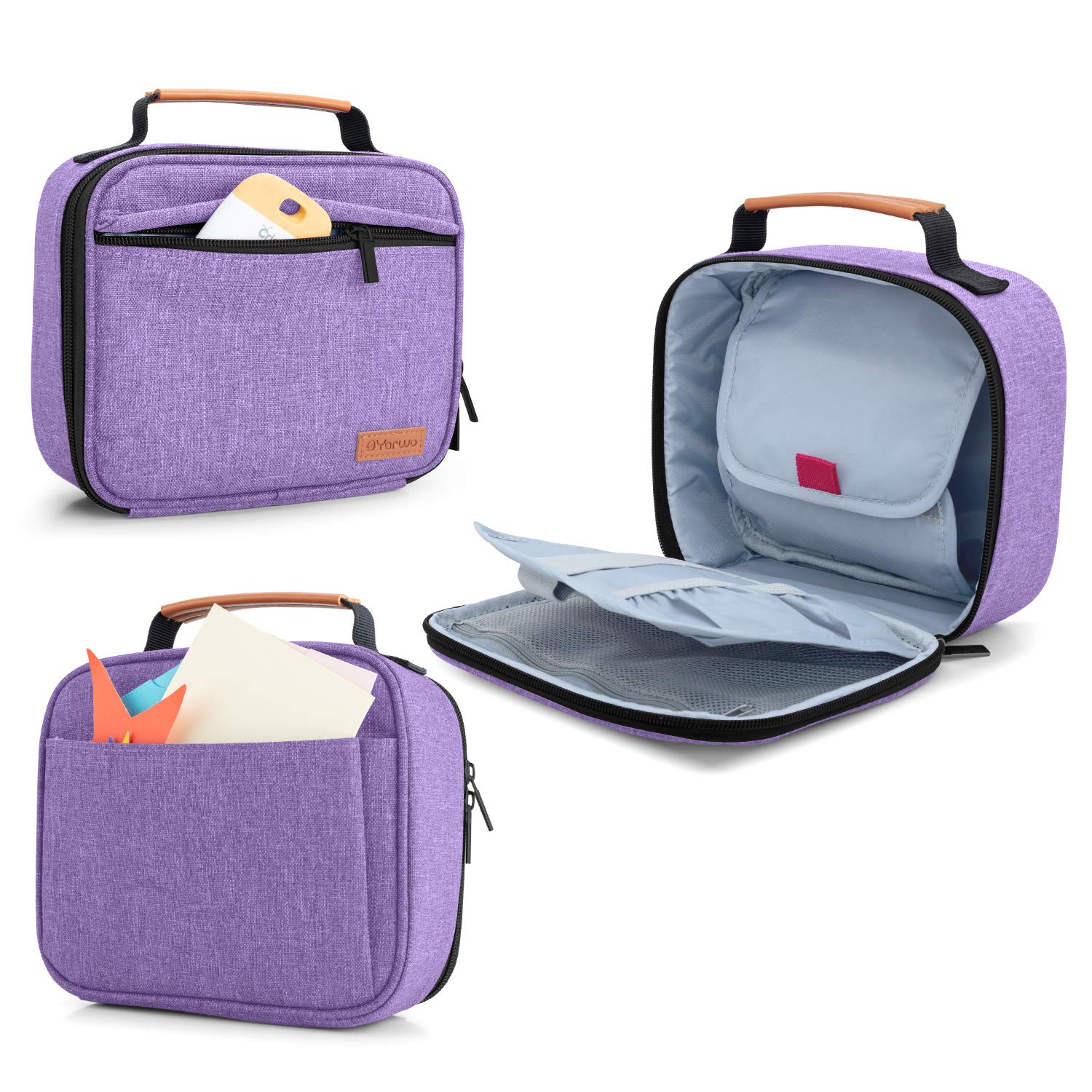 Yarwo Portable Tote Bag for Cricut Easy Press Mini - Compact Carrying Case for Craft Tools & Accessories (Purple) | Perfect for Crafting, DIY Projects & On-the-Go Storage