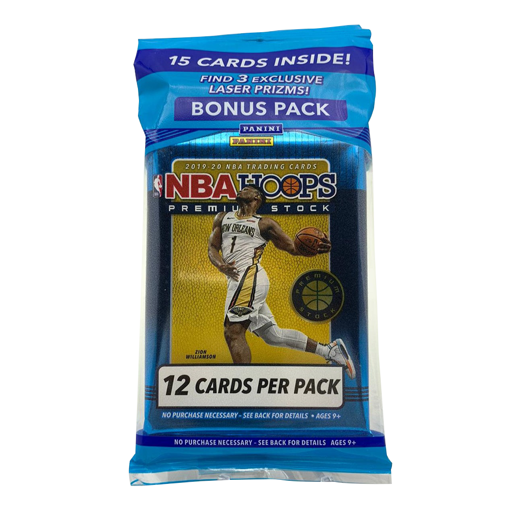 2019-20 Panini NBA Hoops Premium Stock Basketball Trading Cards Cello Pack - Collectible Sports Cards for NBA Fans & Trading Card Enthusiasts