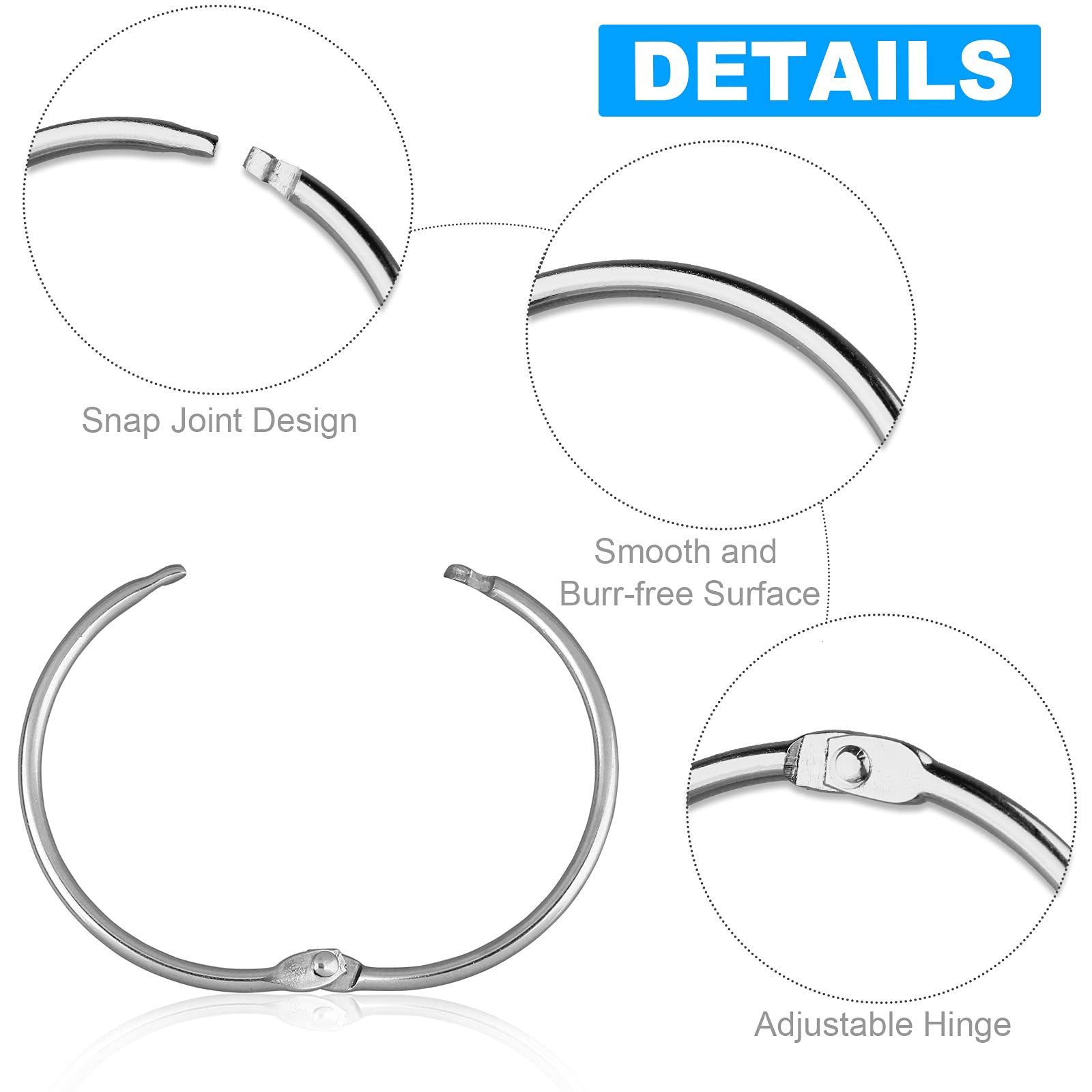 24 Pack Rustproof Stainless Steel Shower Curtain Rings - Decorative Metal Hooks for Bathroom Shower Rods | Durable & Stylish Bath Accessories for Home, Hotel, and Apartment Use