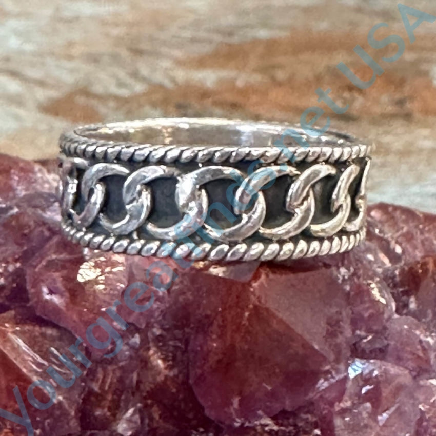Sterling Silver Chain Band Ring for Women & Men - Size 11.5 - Dainty & Elegant Jewelry for Everyday Wear, Gifts & Special Occasions